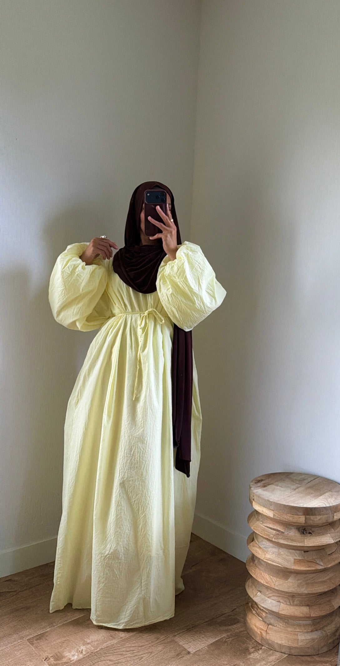Robe popeline entièrement doublée