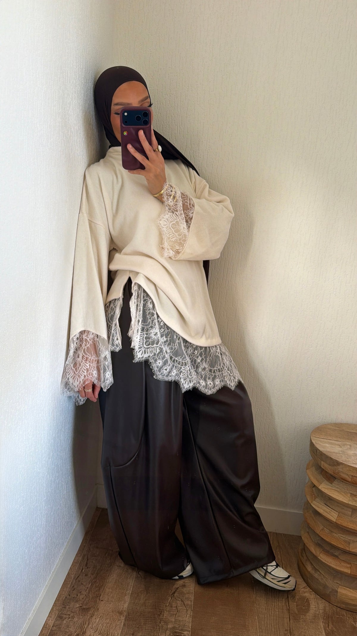 Pantalon ballon simili cuir