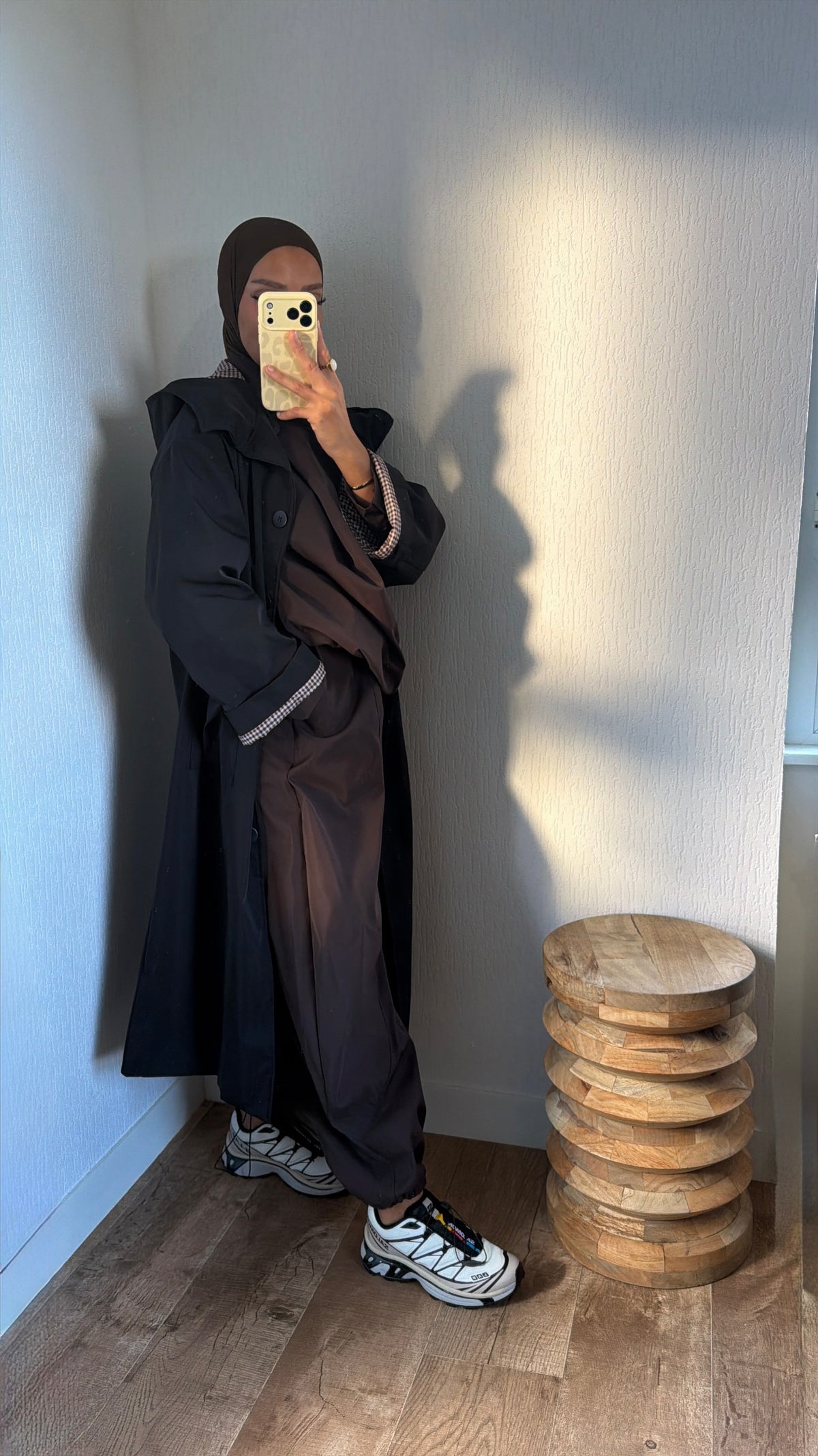 Manteau effet imper manches retroussables