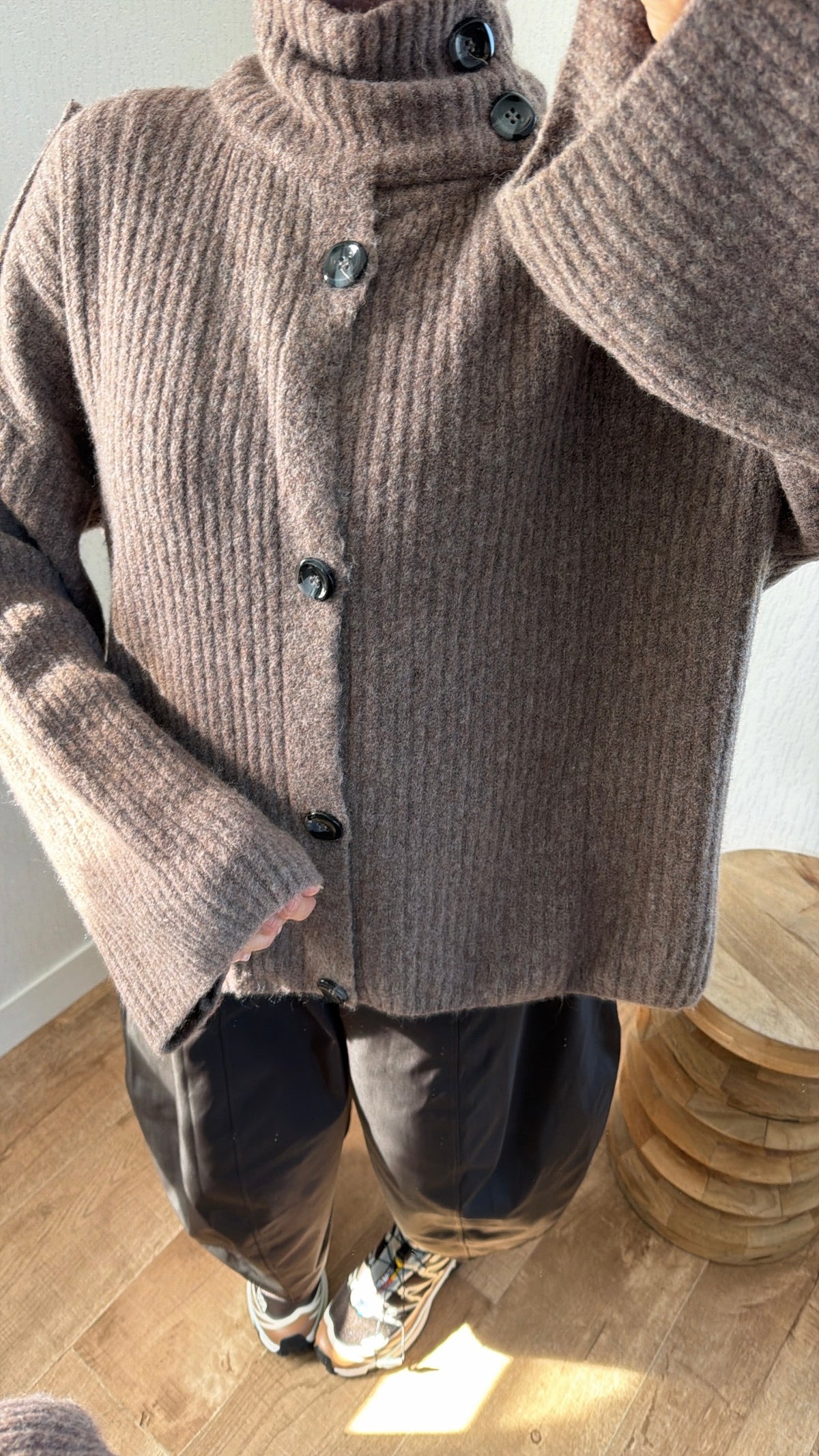 Gilet col boutons
