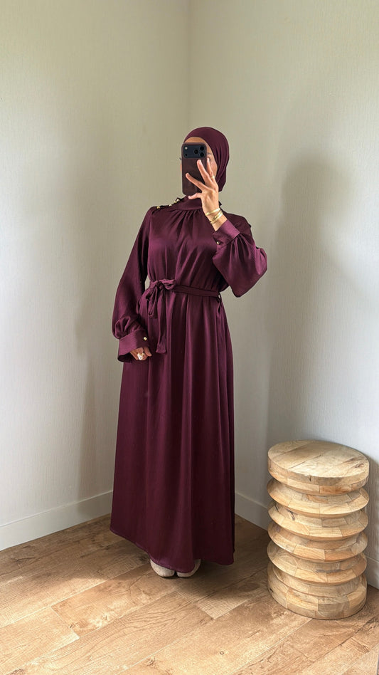 Robe boutons dorées