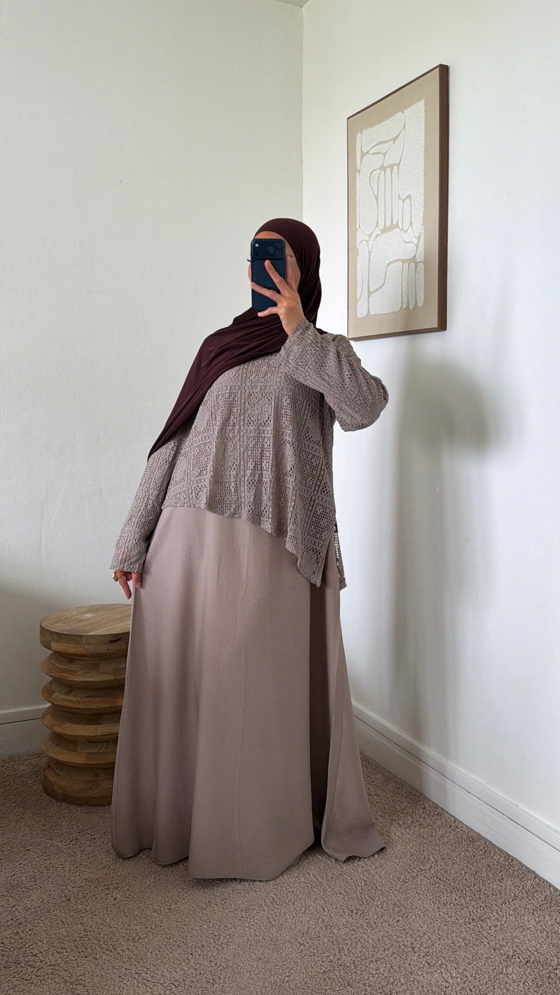 Robe effet lin + haut en crochet
