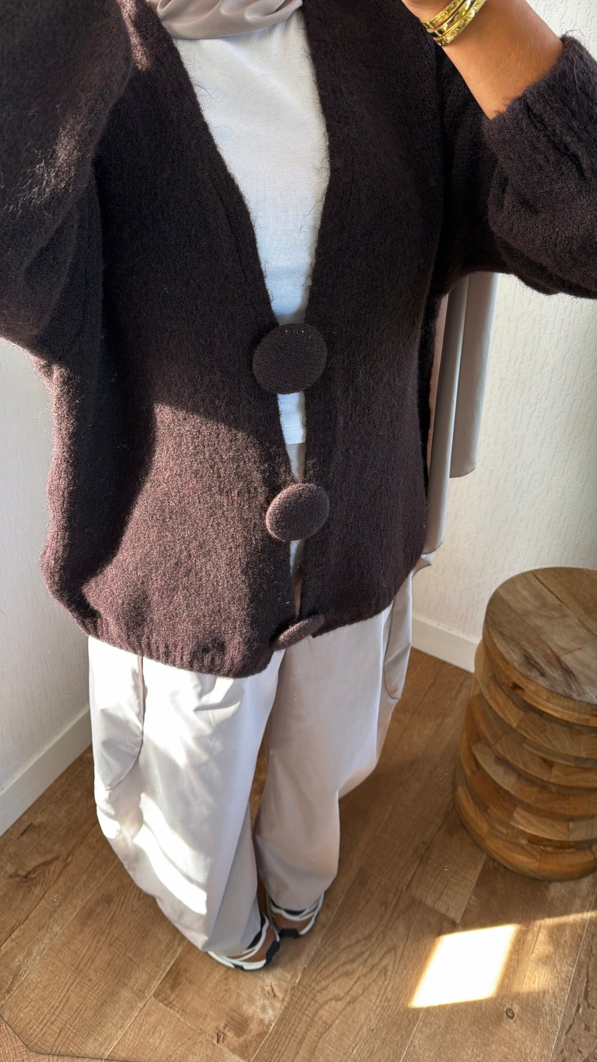 Cardigan gros boutons