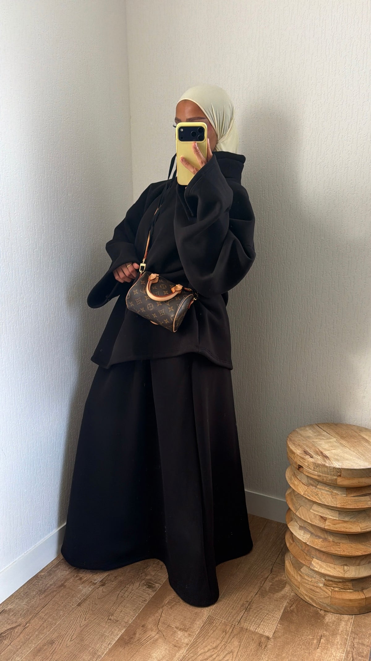 Ensemble jupe molletonné à poches