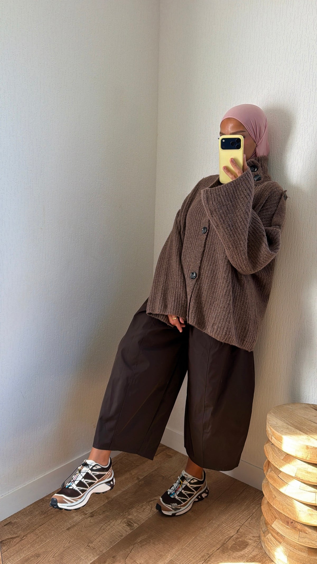 Pantacourt oversize effet imper
