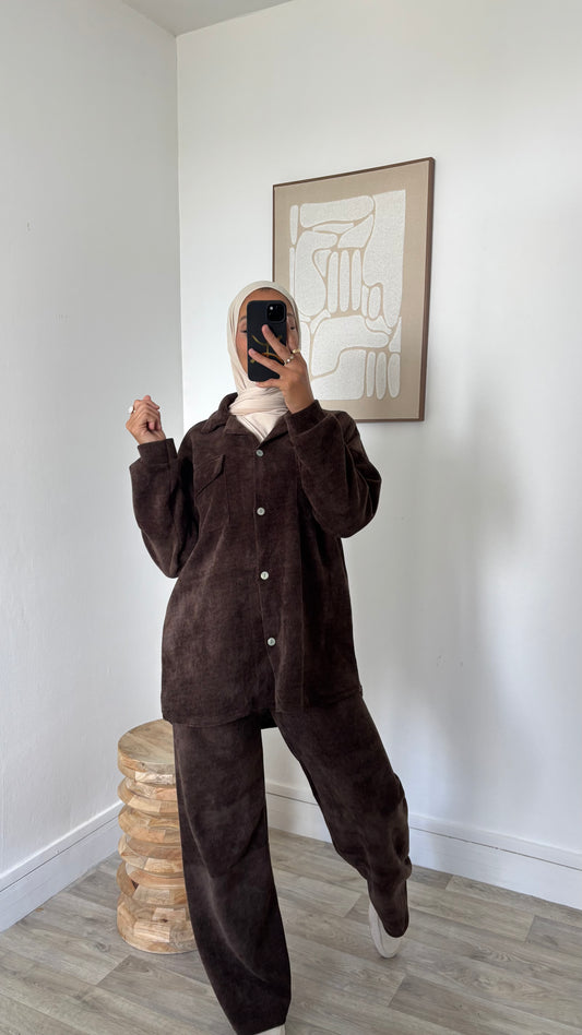 Ensemble chemise en velours