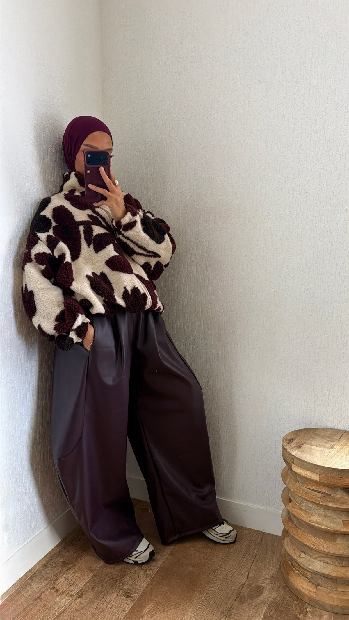 Pantalon ballon simili cuir