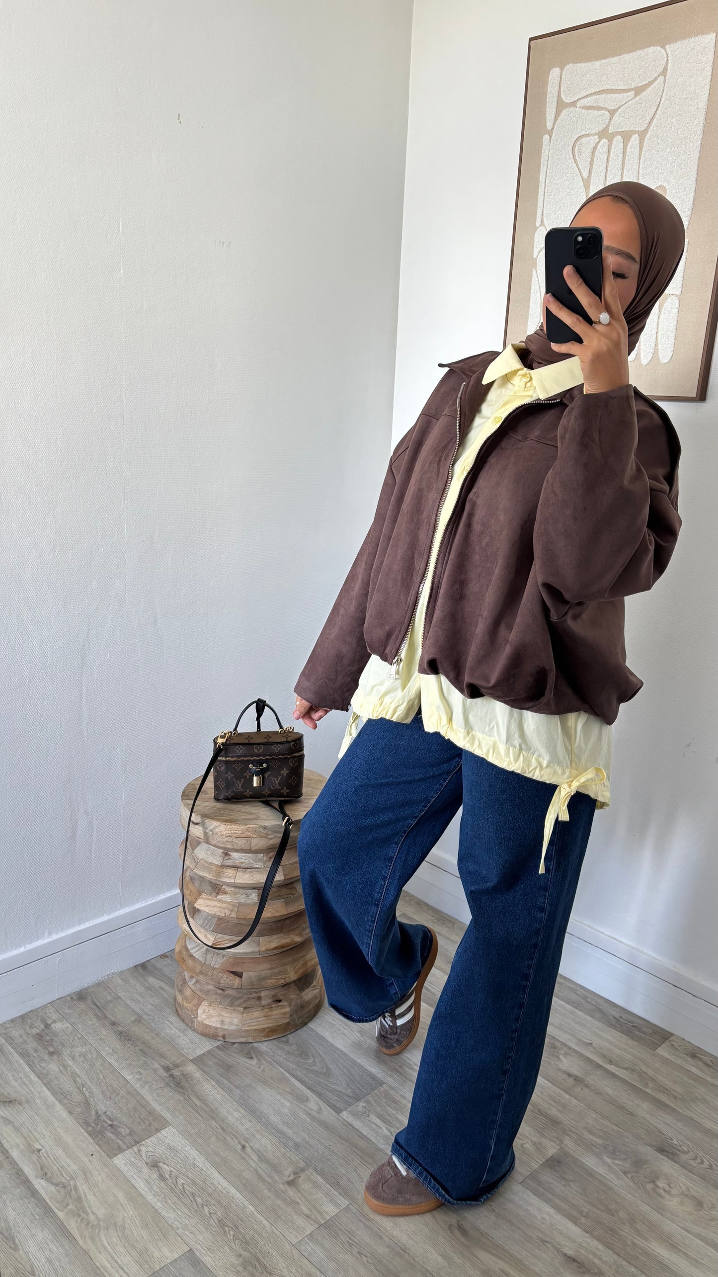 Veste Bomber effet daim à zip