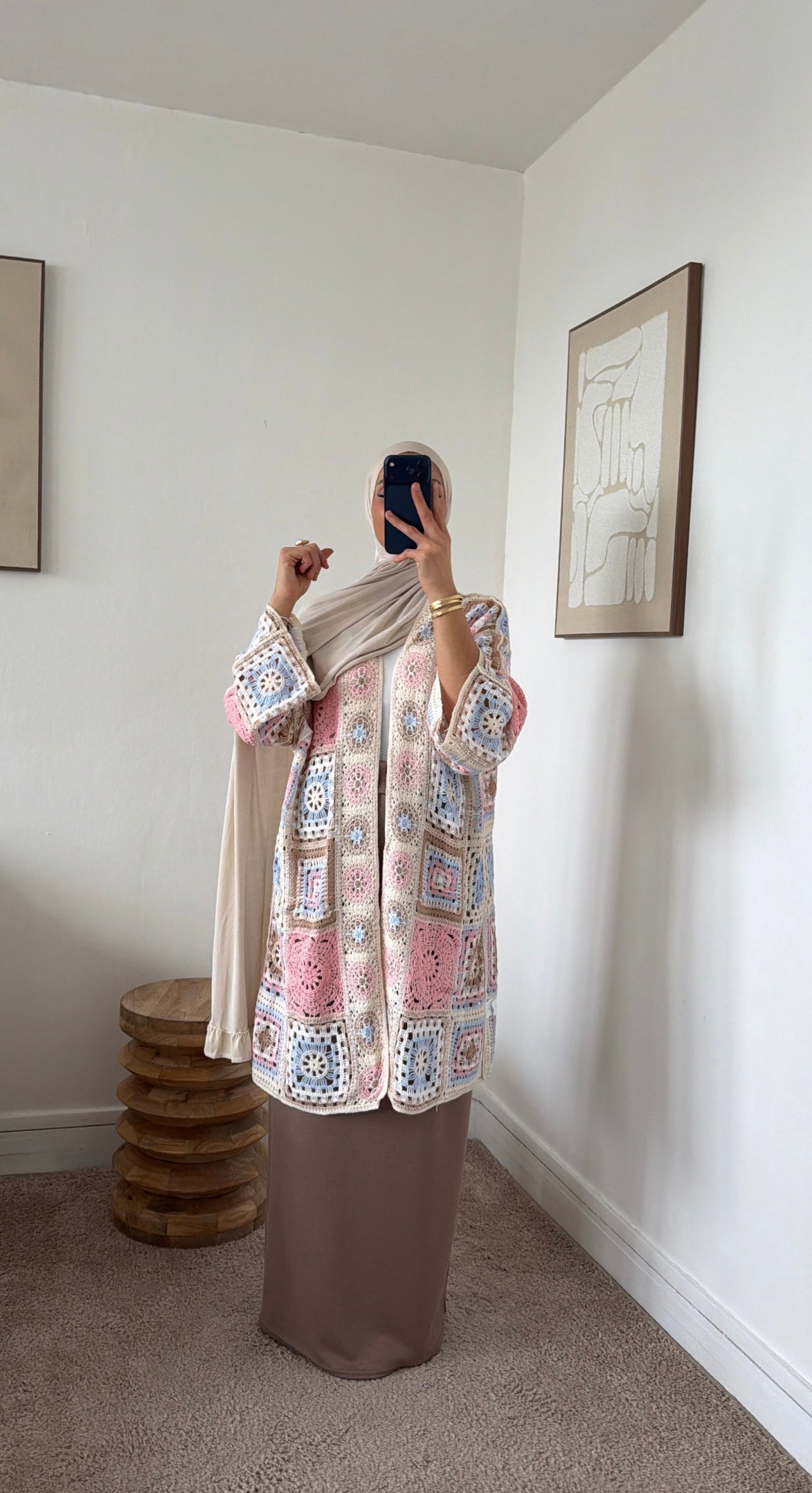 Gilet long en crochet