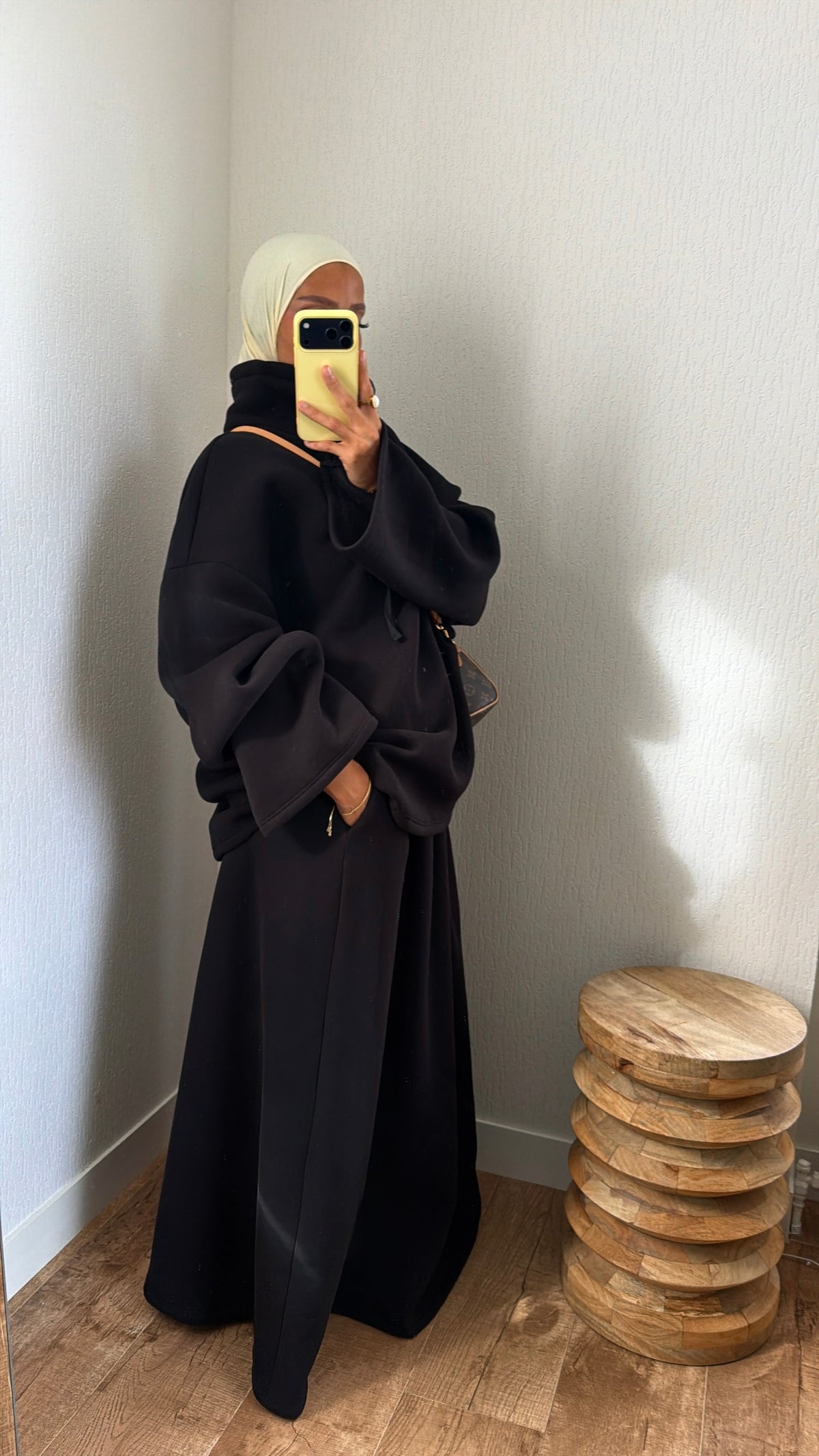 Ensemble jupe molletonné à poches