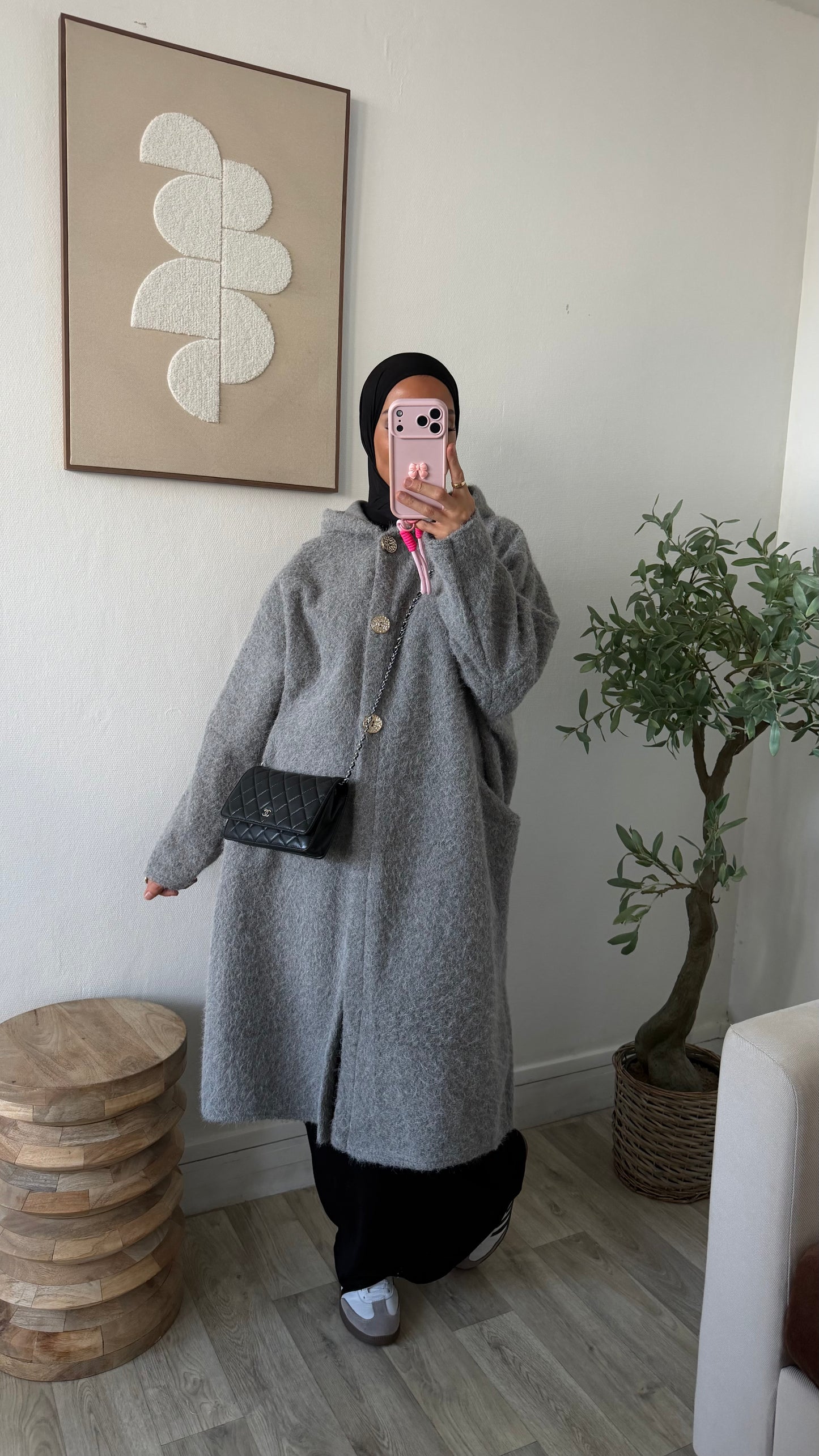 Manteau gilet à capuche