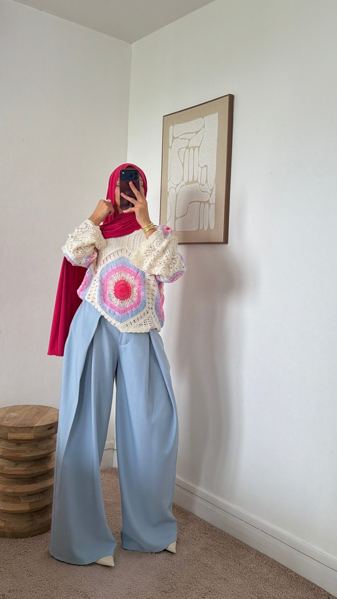 Pull en crochet coupe droite