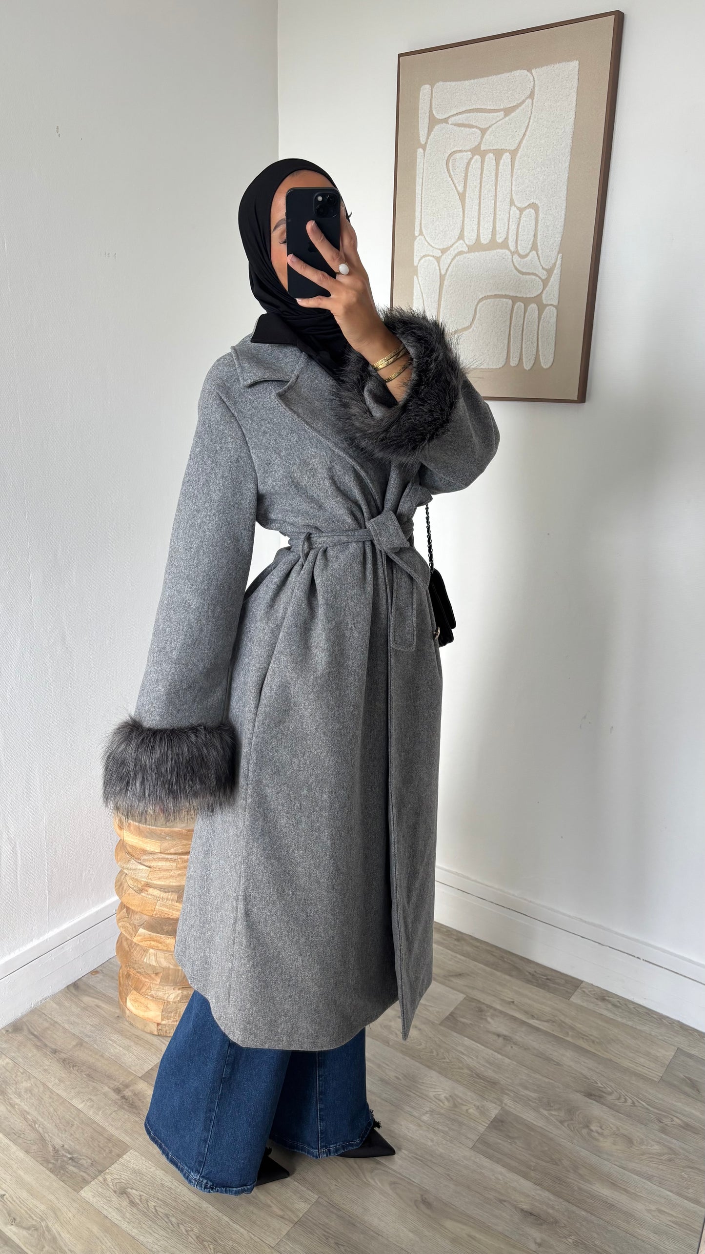 Manteau chic fourrure