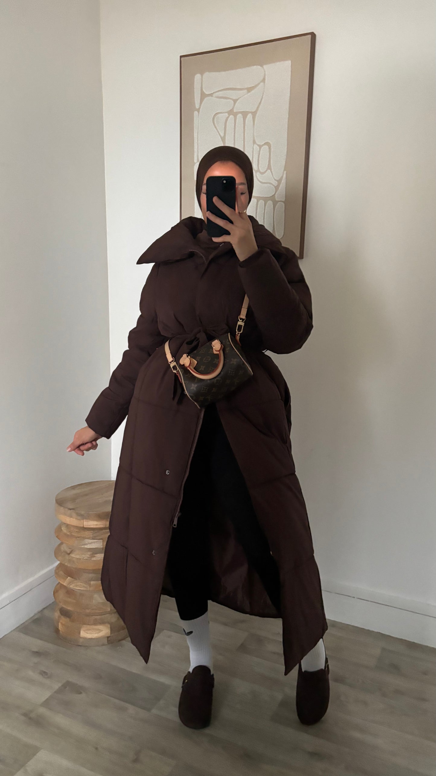 Doudoune col à fermeture et bouton pression