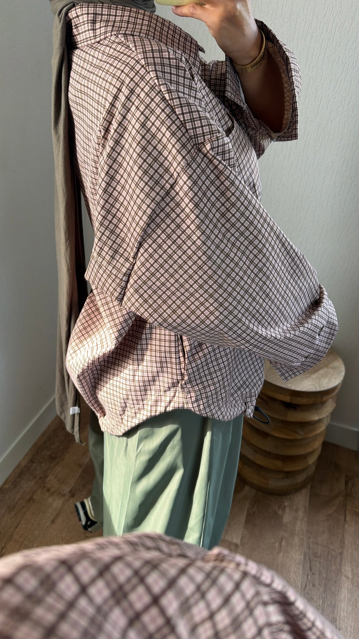 Surchemise effet imper ajustable