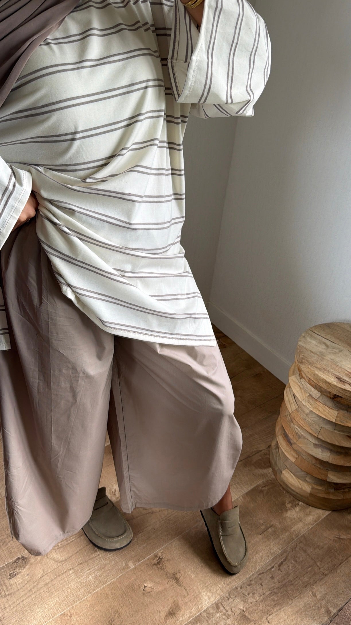 Pantalon à plis