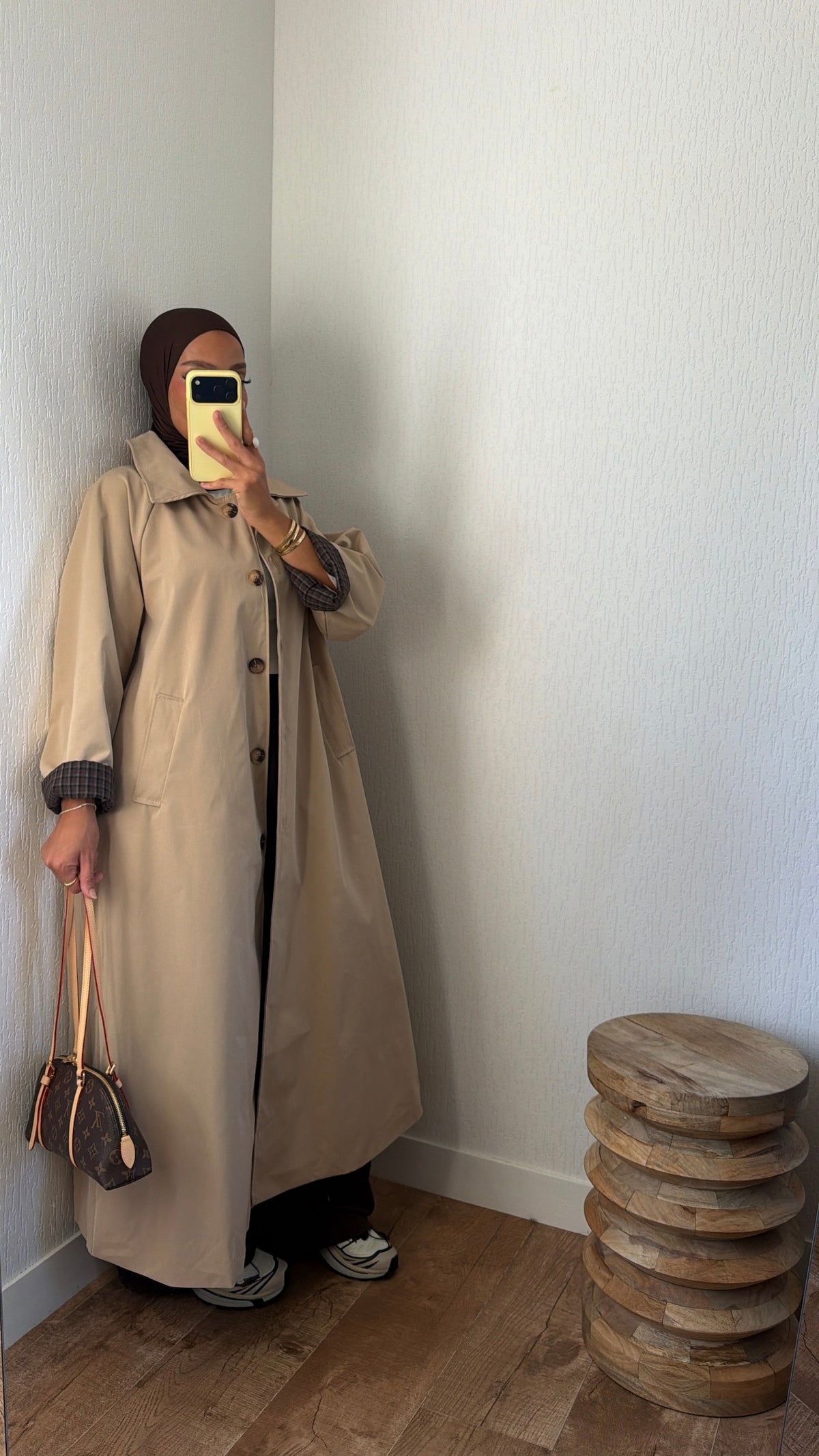 Manteau poignets retournables