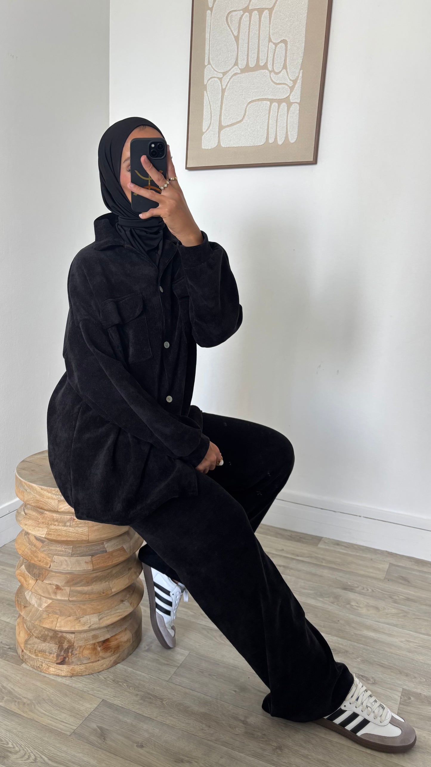 Ensemble chemise en velours