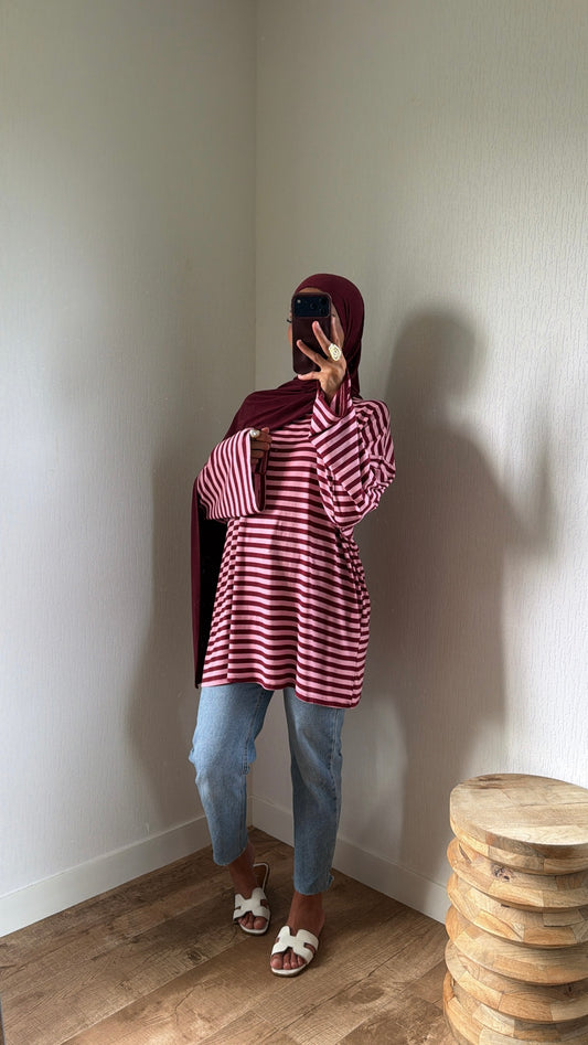 Tshirt long rayée