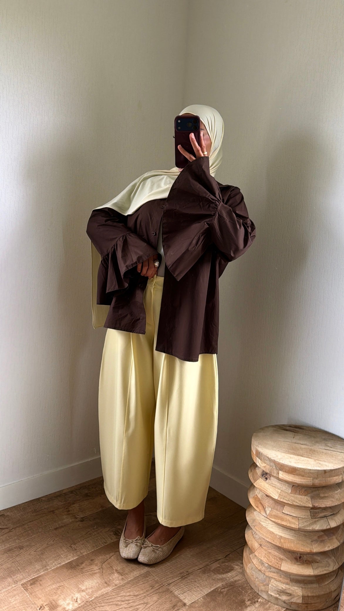 Pantalon ample 3/4