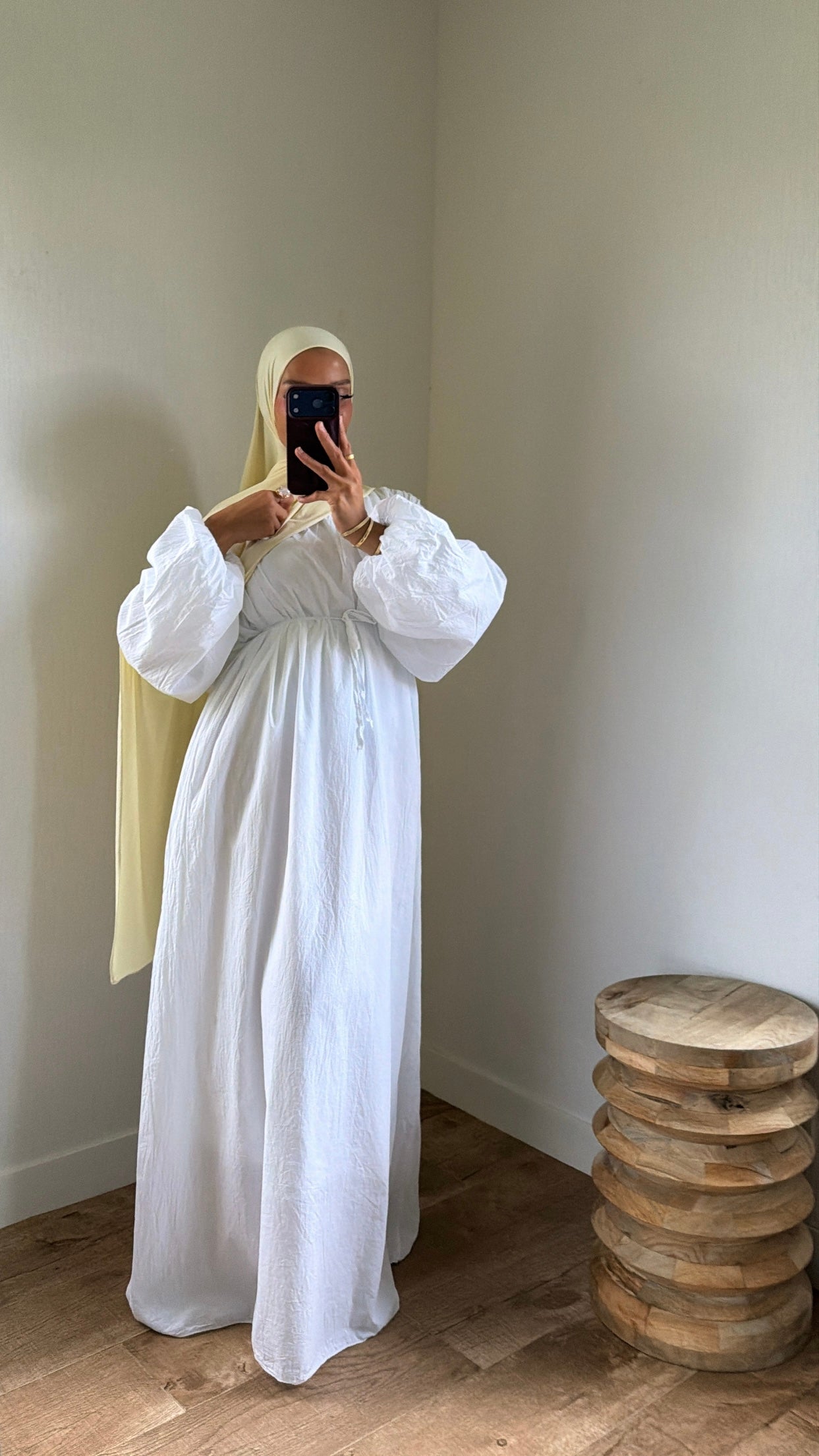 Robe popeline entièrement doublée