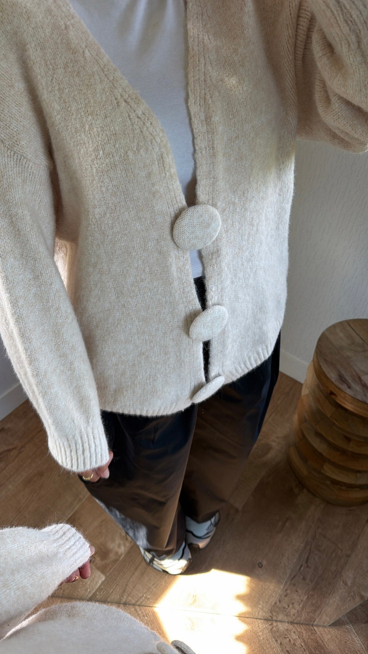 Cardigan gros boutons