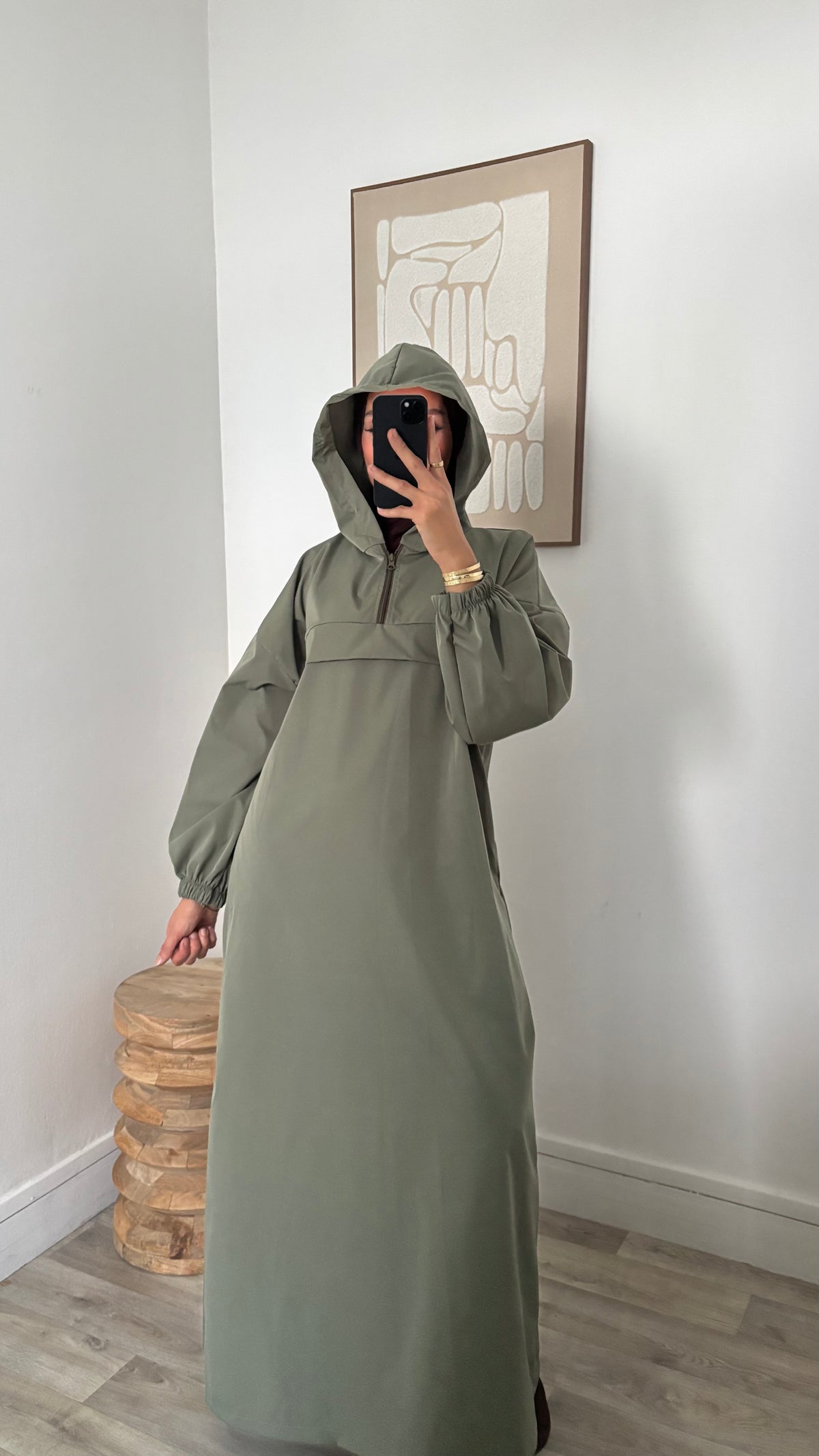 Robe imper à capuche