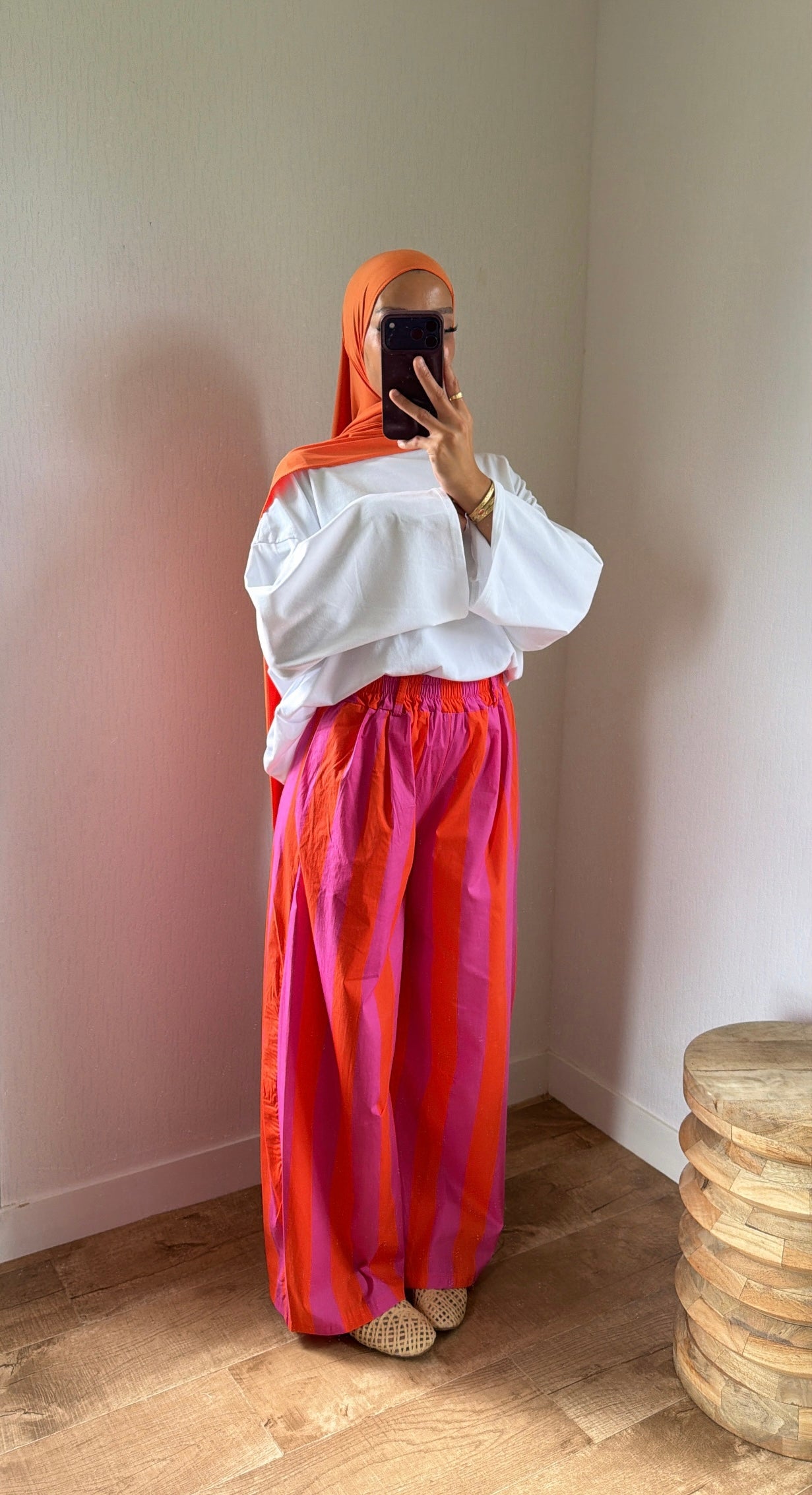 Pantalon rayée à poches