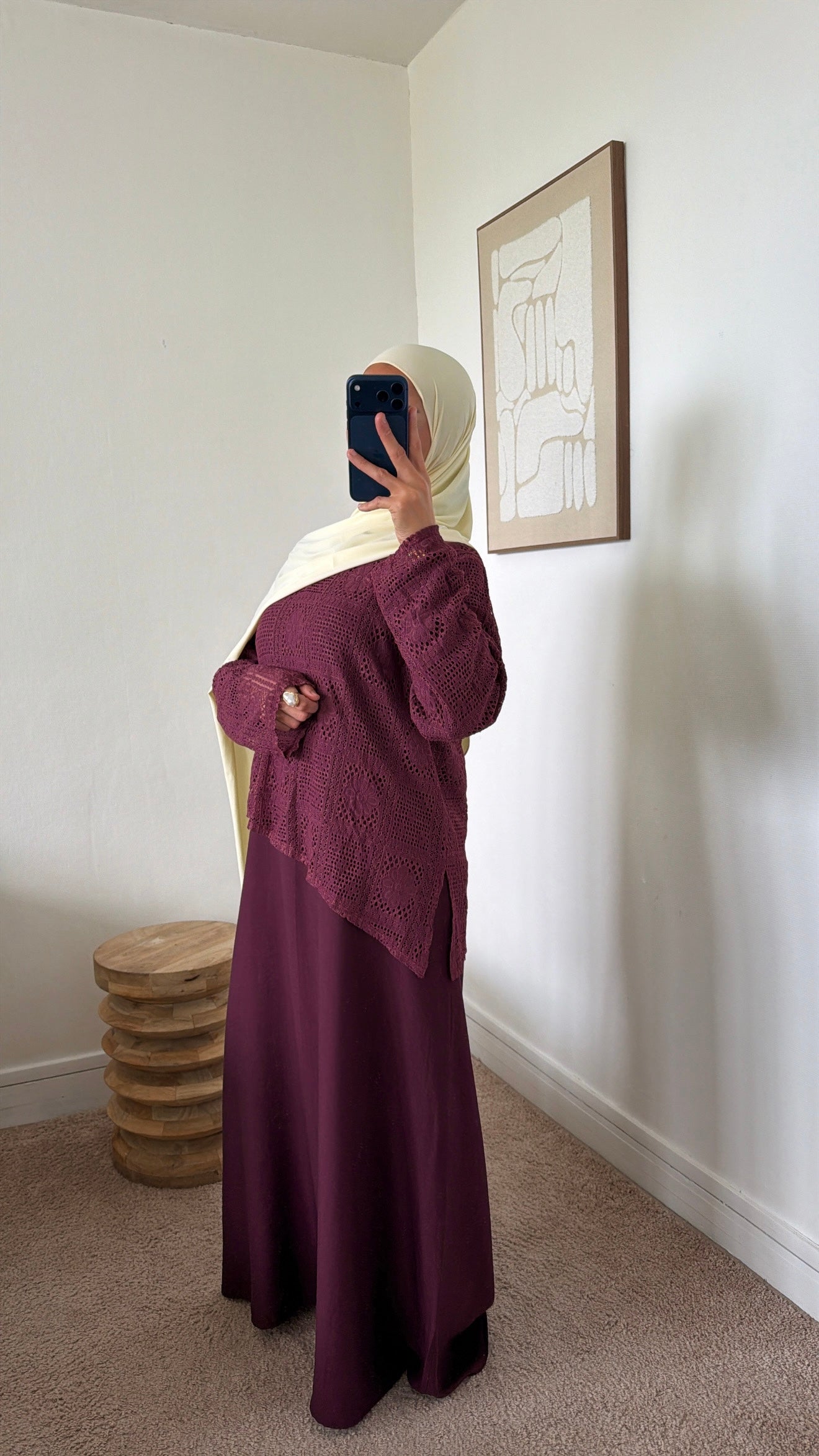 Robe effet lin + haut en crochet