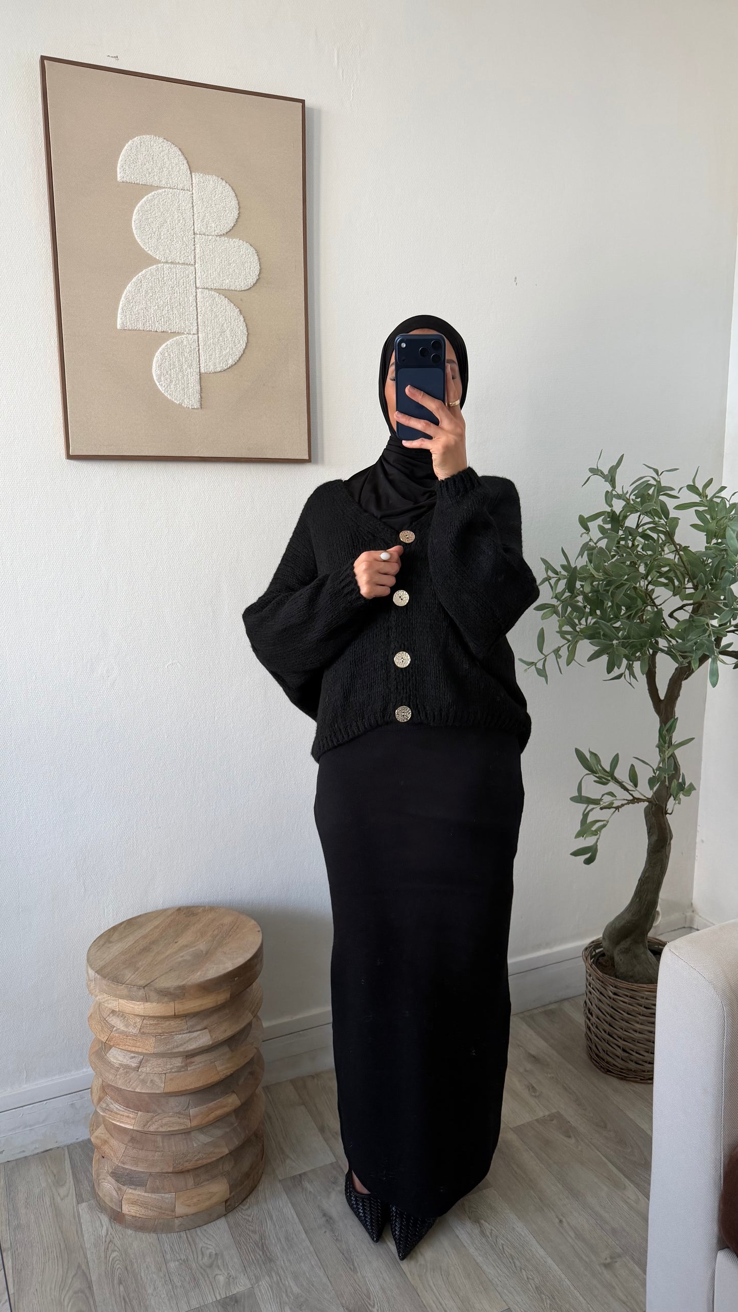 Gilet à bouton dorée