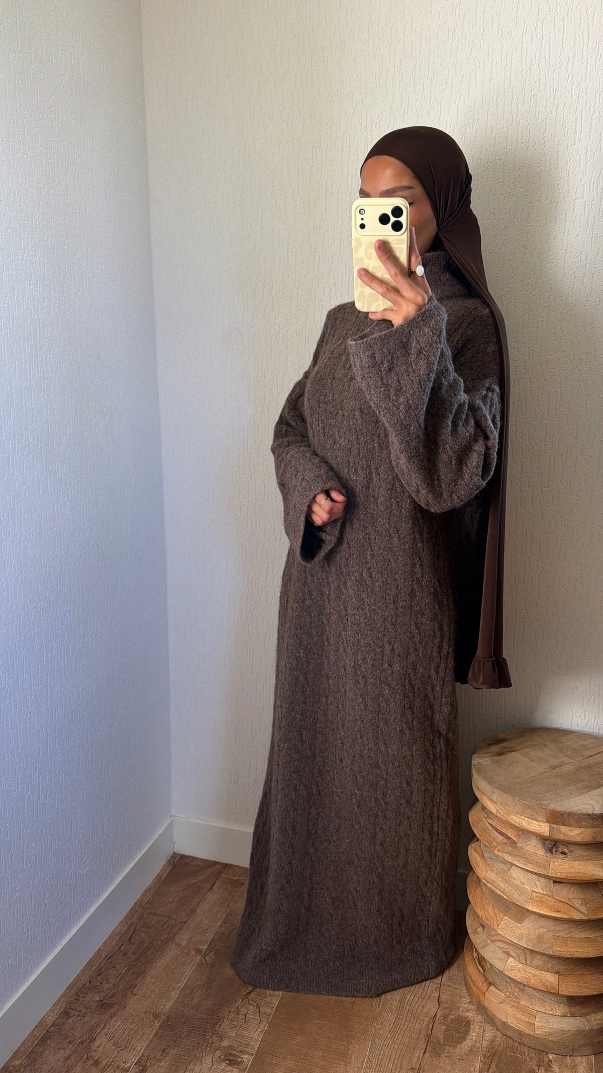 Robe pull col zip