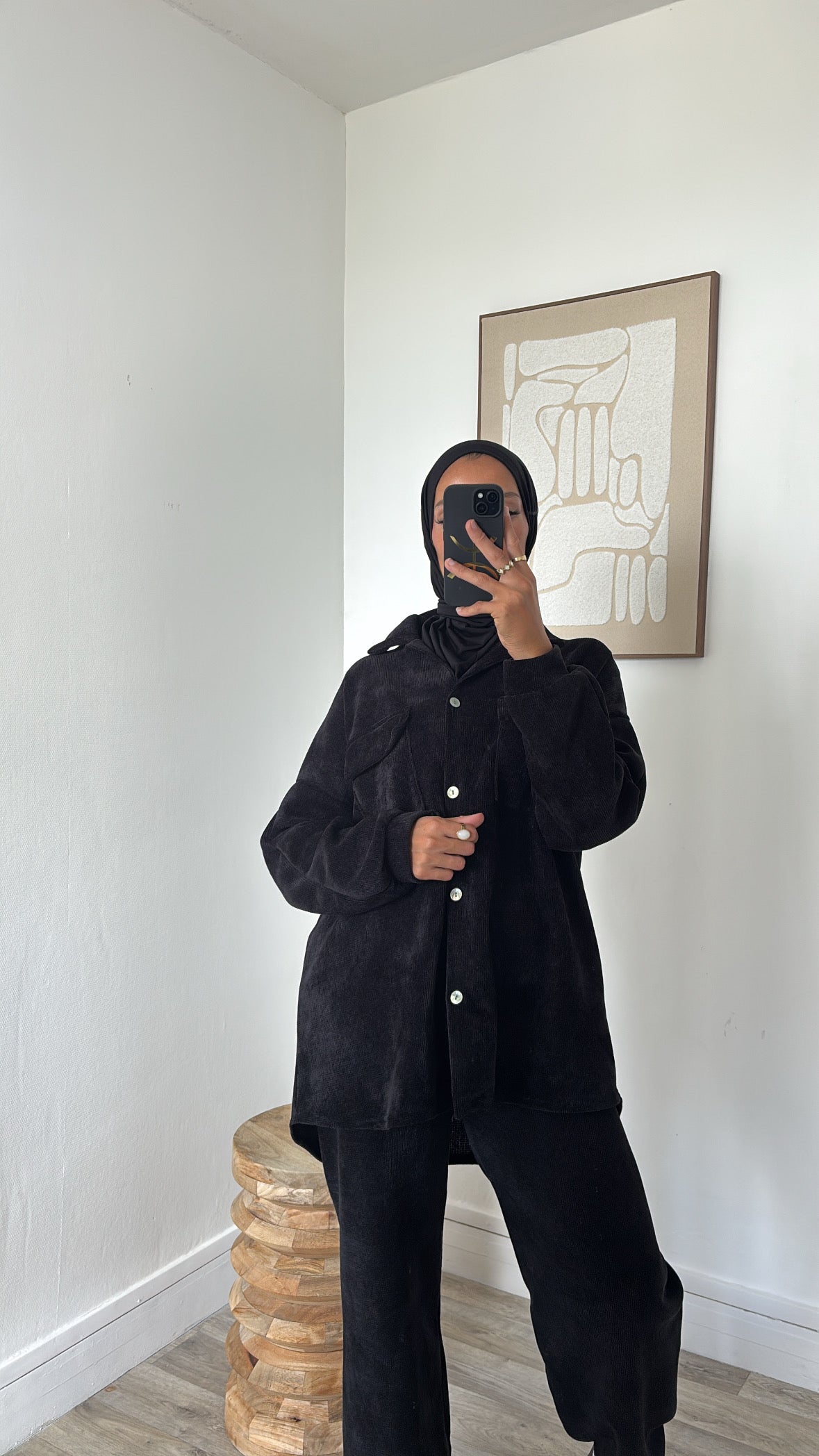 Ensemble chemise en velours