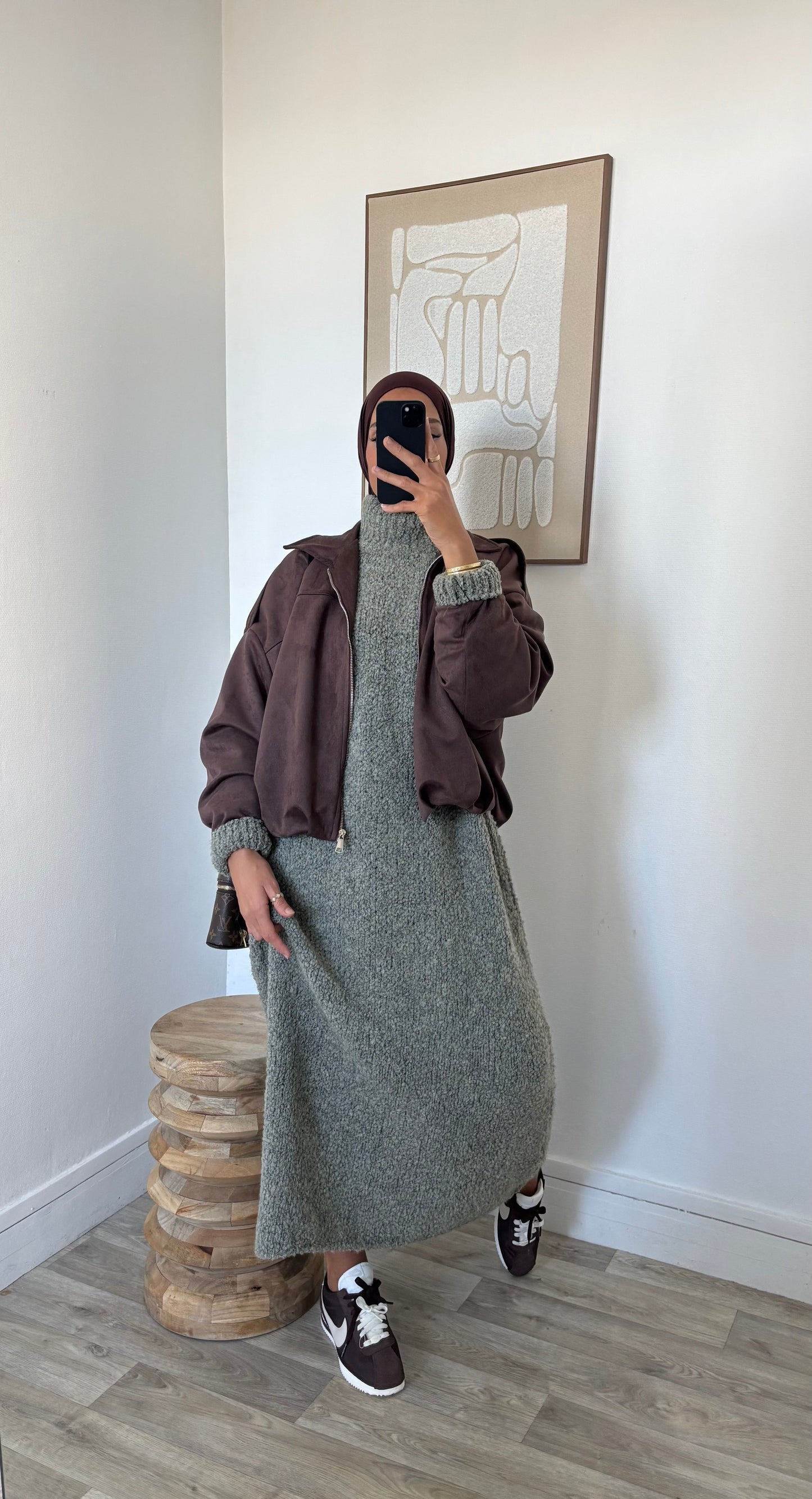 Veste Bomber effet daim à zip