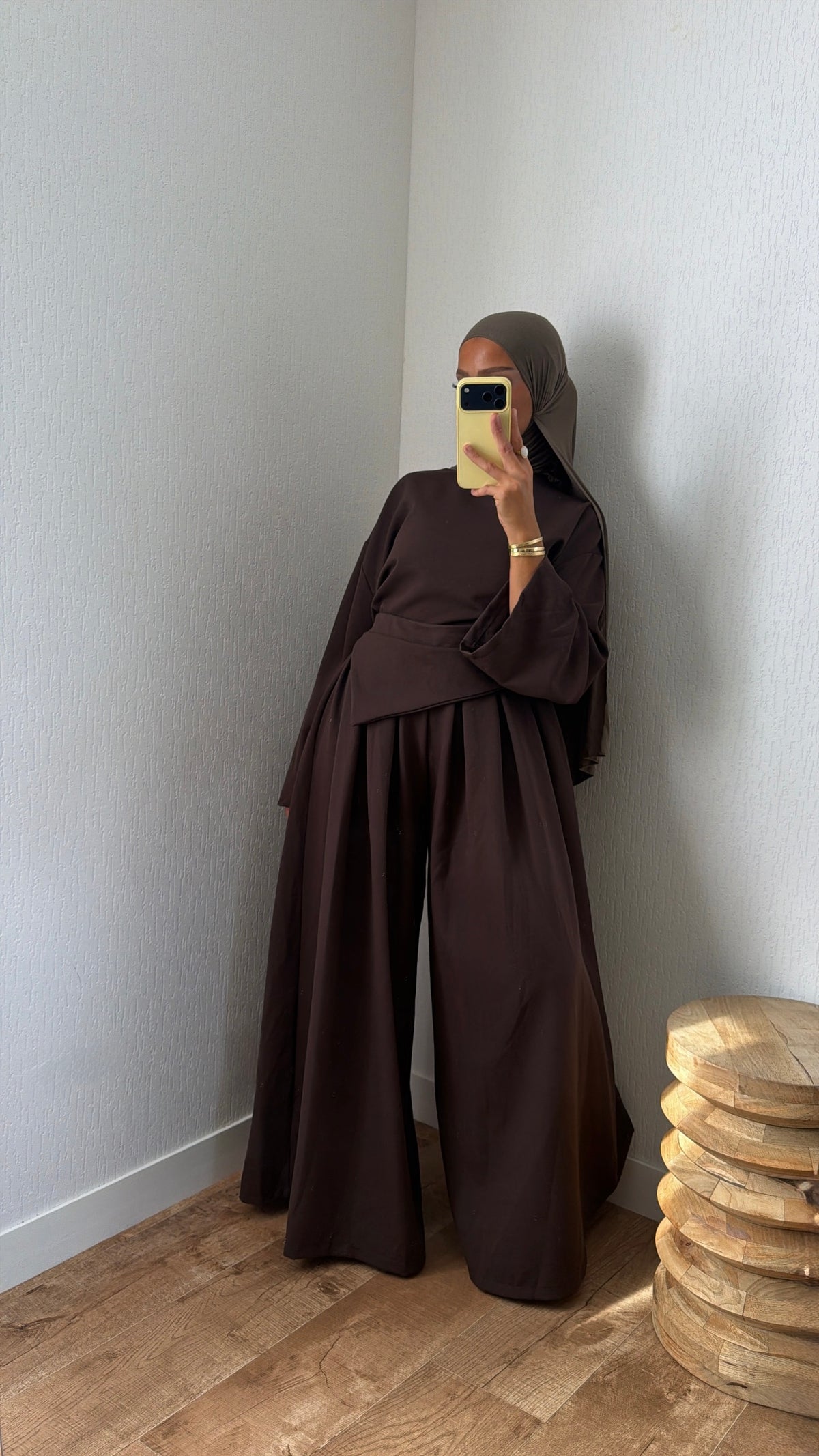 Ensemble pantalon ample structuré