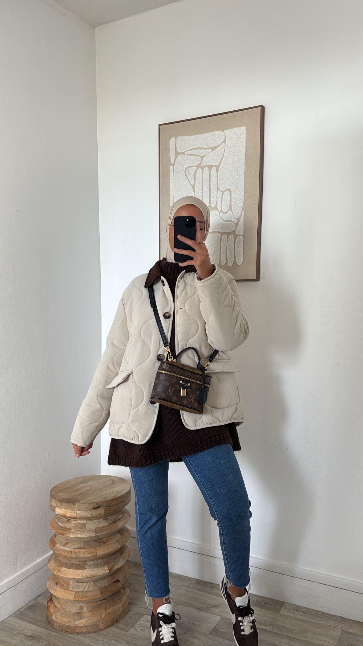 Veste matelassé col velours