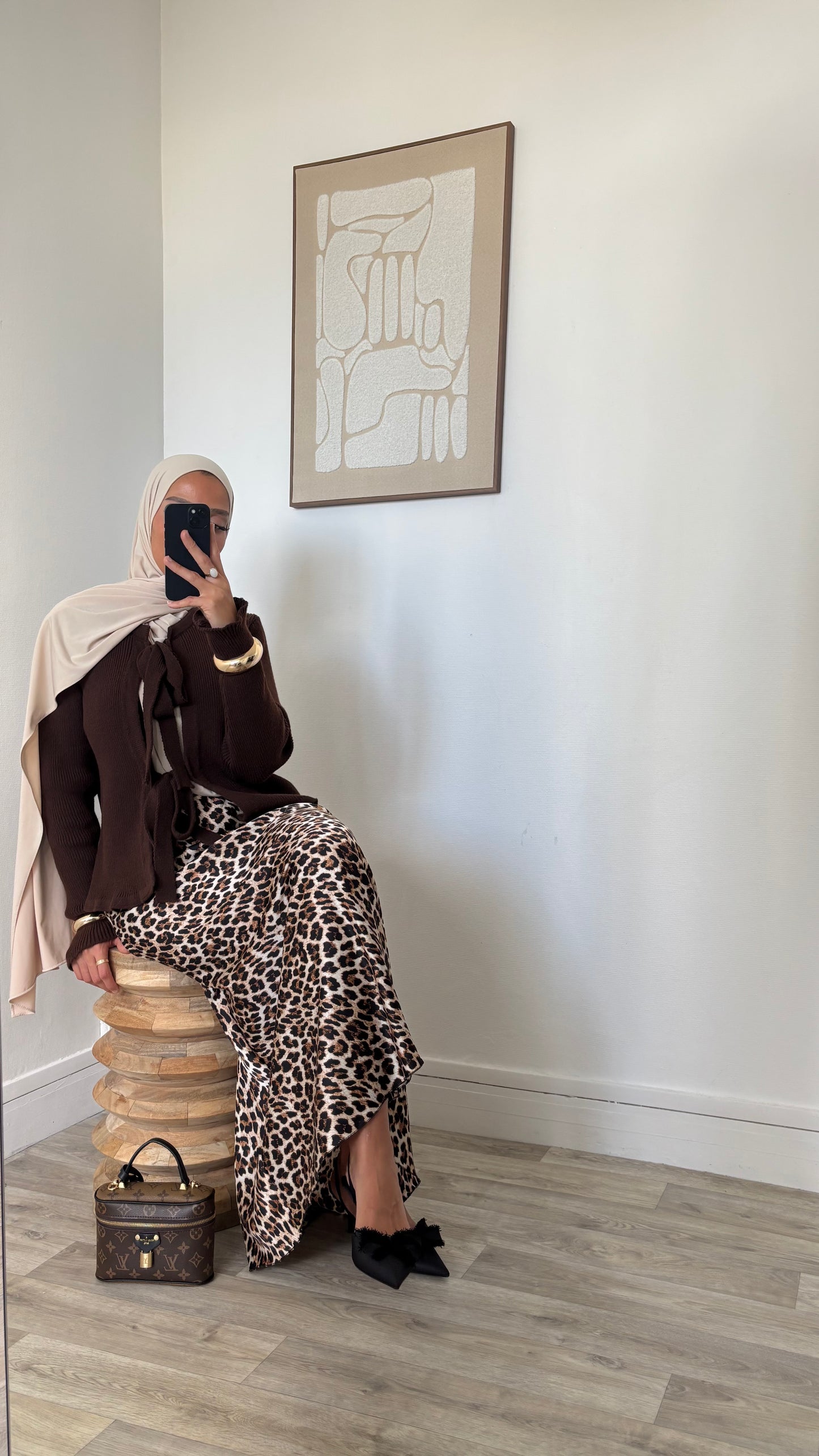 Cardigan en maille à noeuds