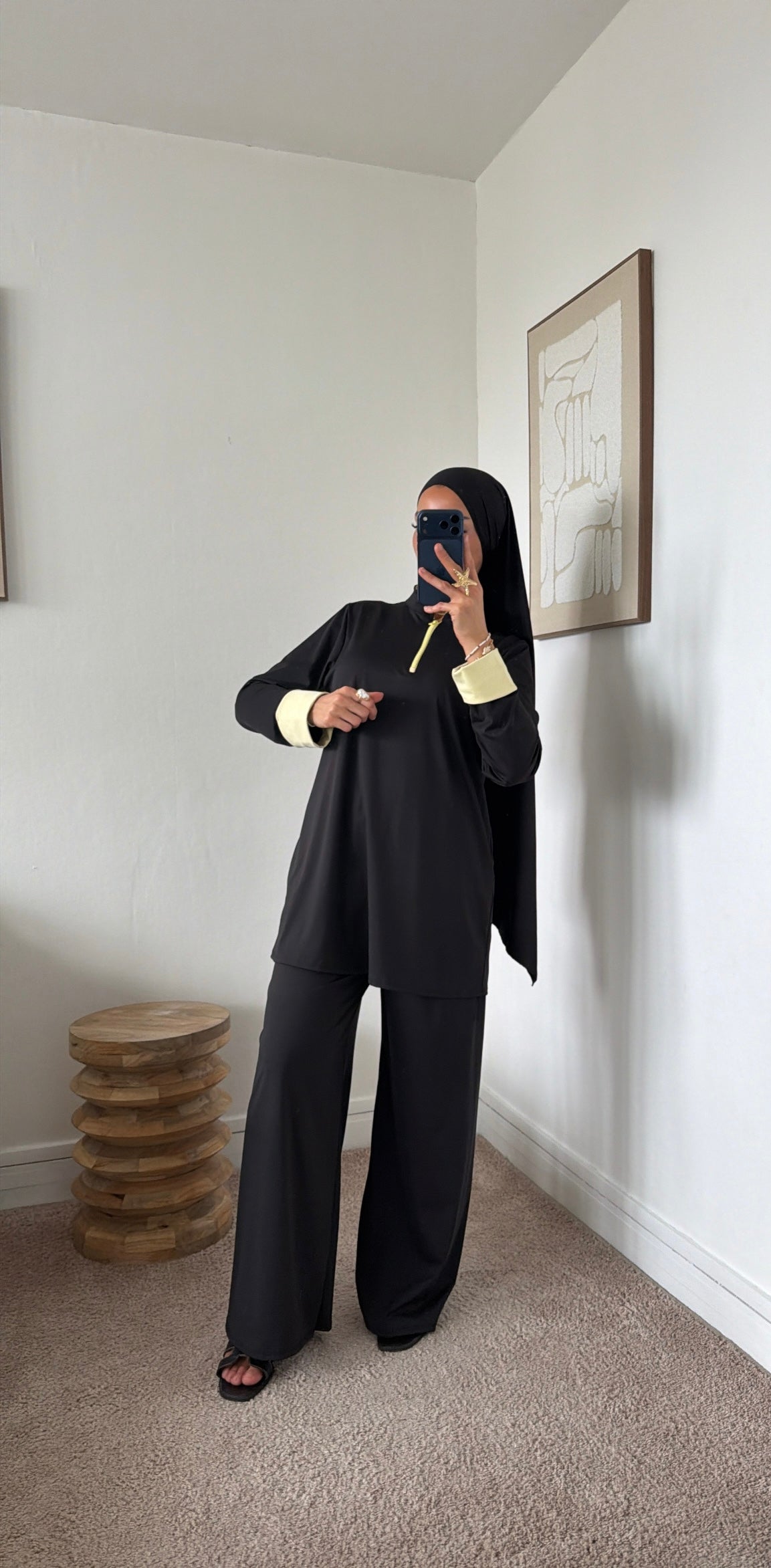 Burkini 3 pièces manche couleur