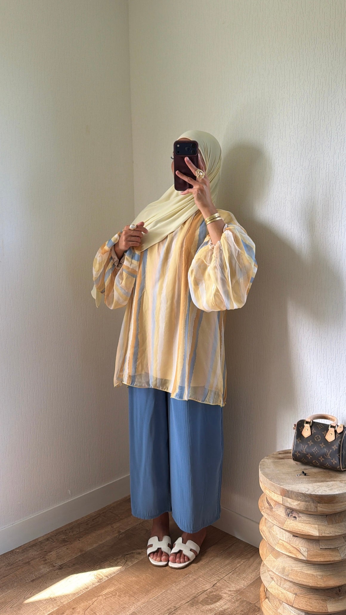 Pantalon fluide fermeture [élastique au dos]