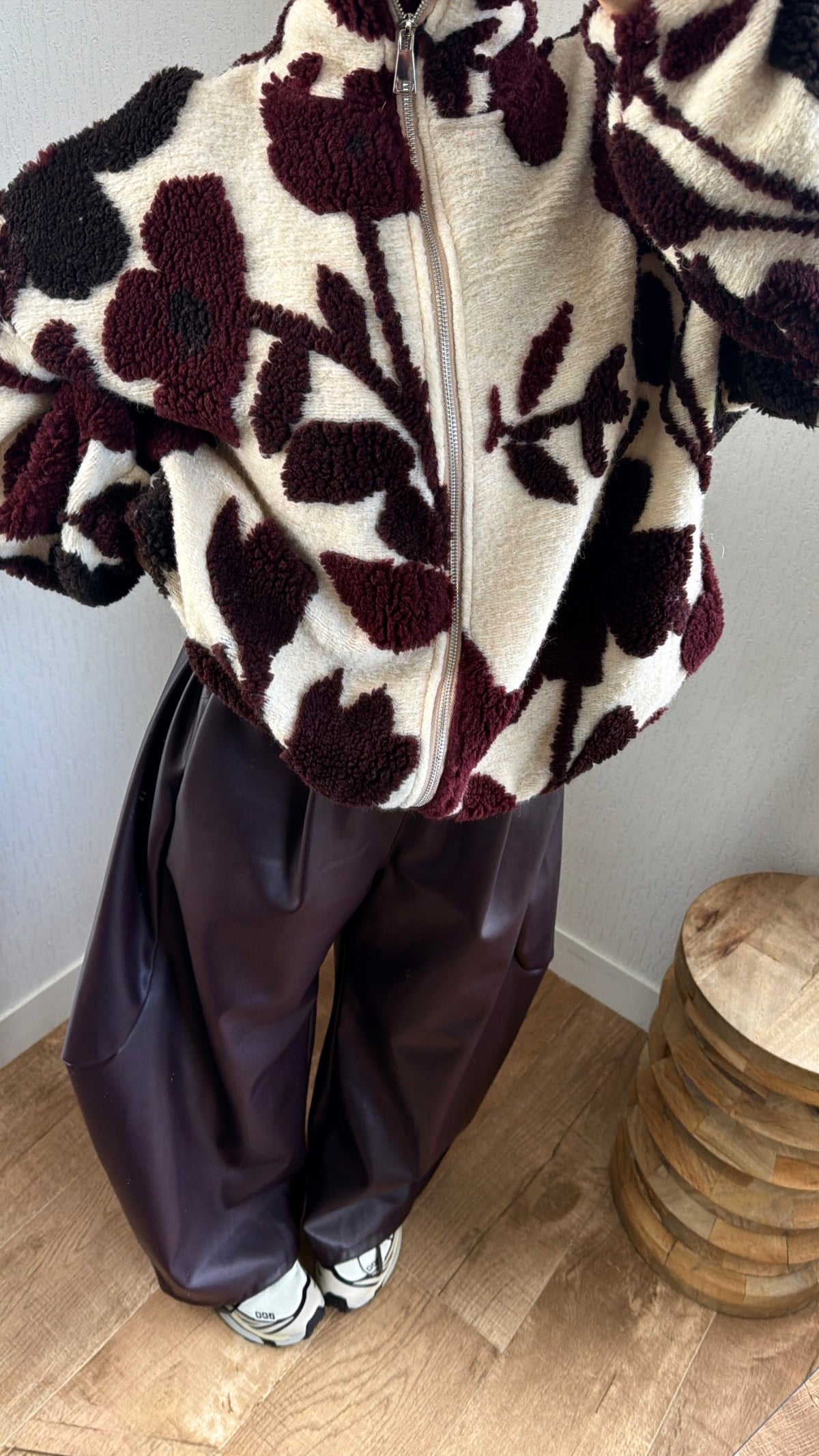 Pantalon ballon simili cuir
