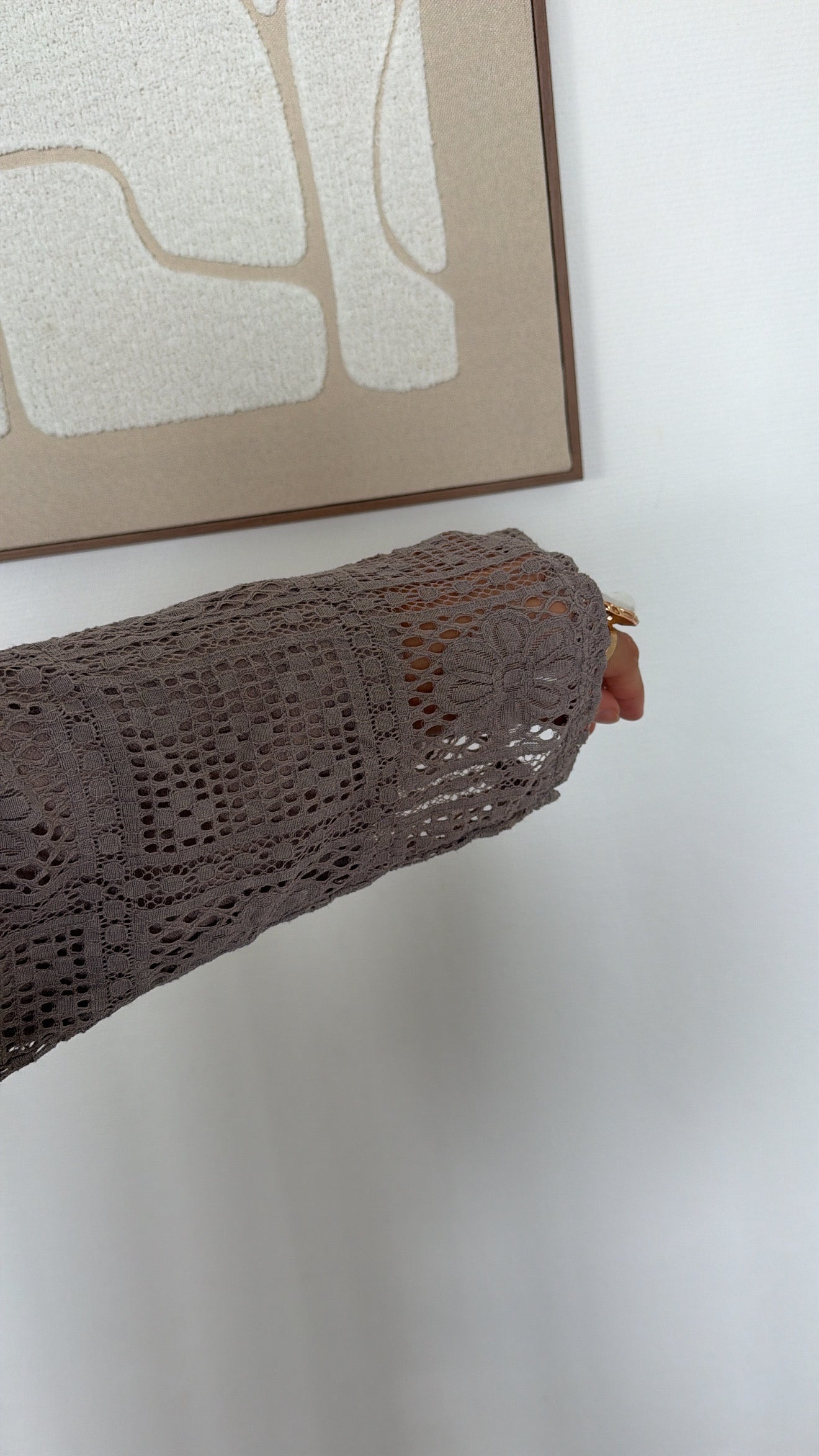 Robe effet lin + haut en crochet
