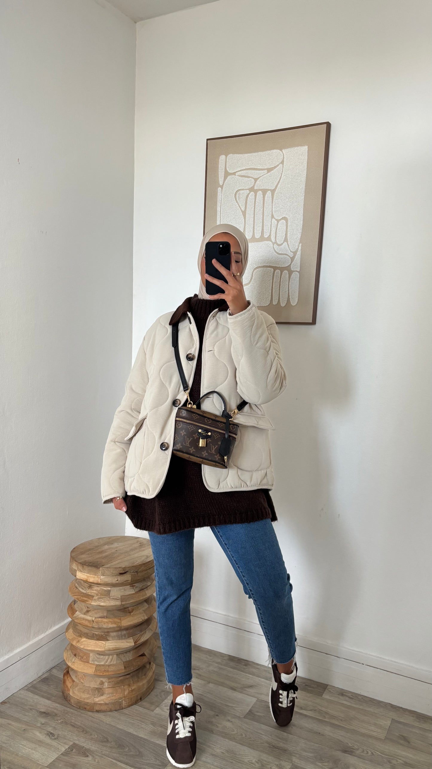 Veste matelassé col velours