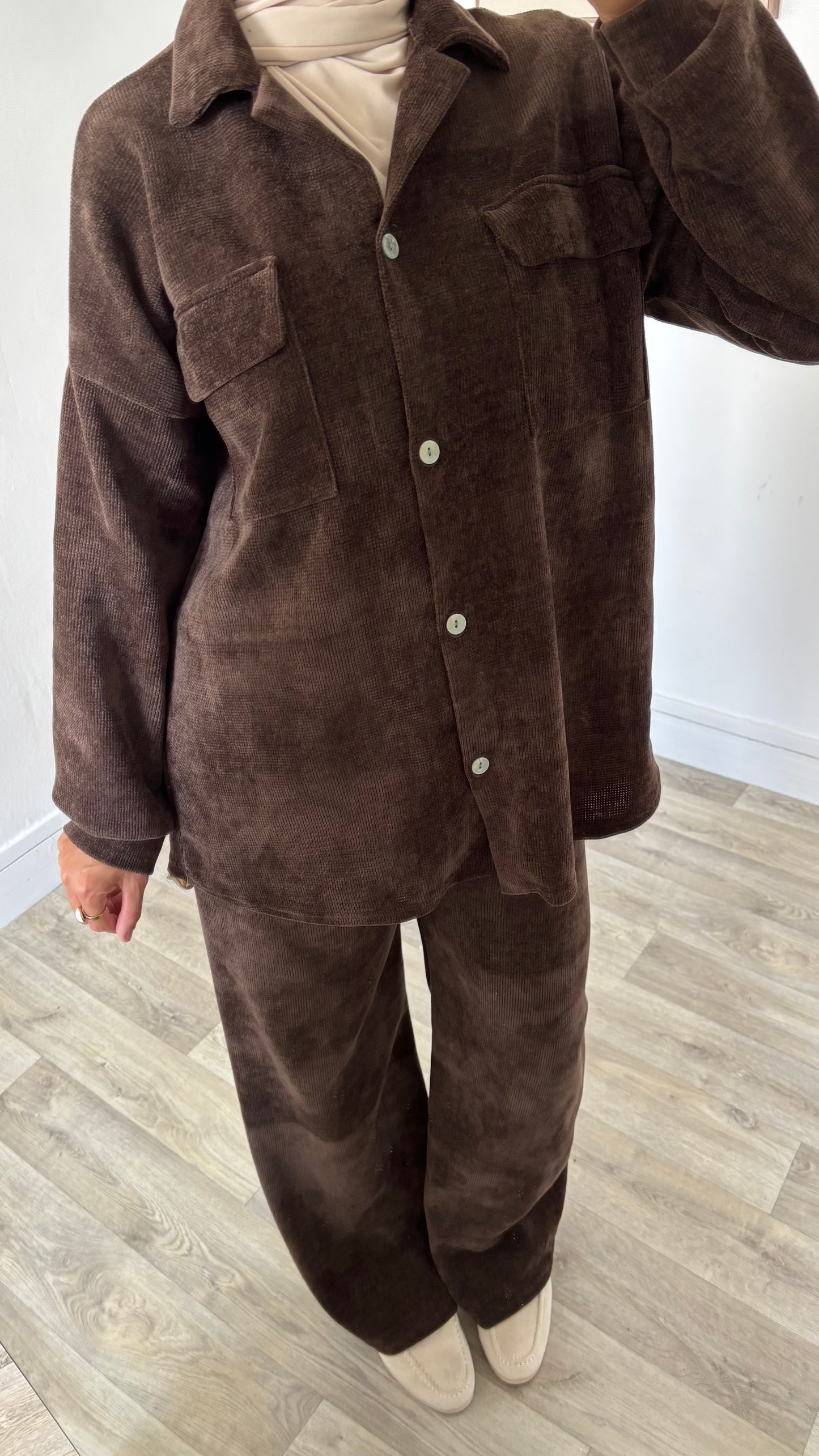 Ensemble chemise en velours