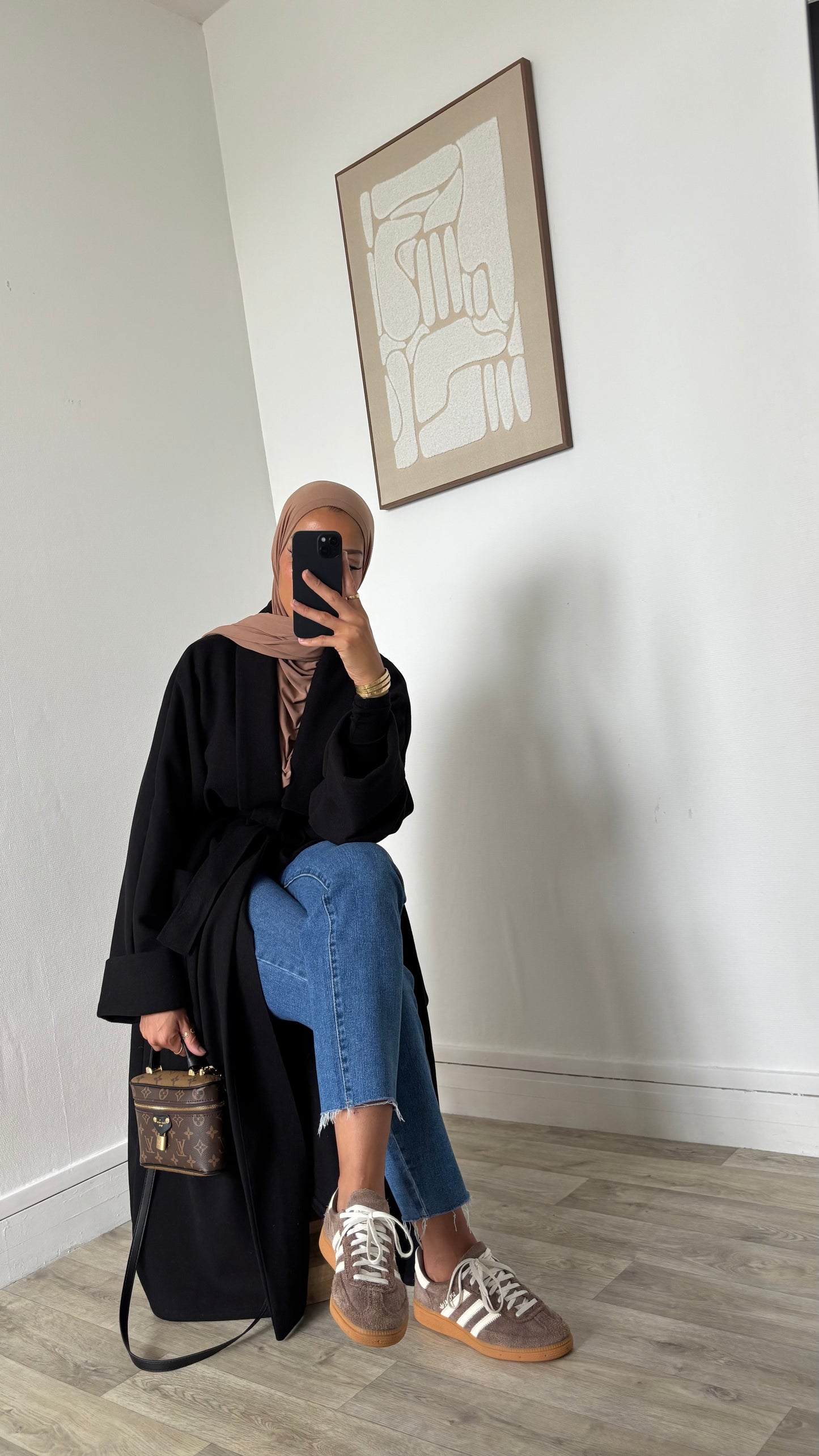 Manteau à manches ourlées