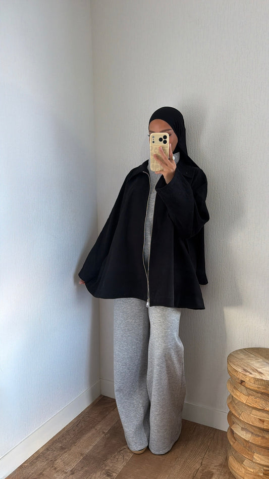 Veste à zip évasé