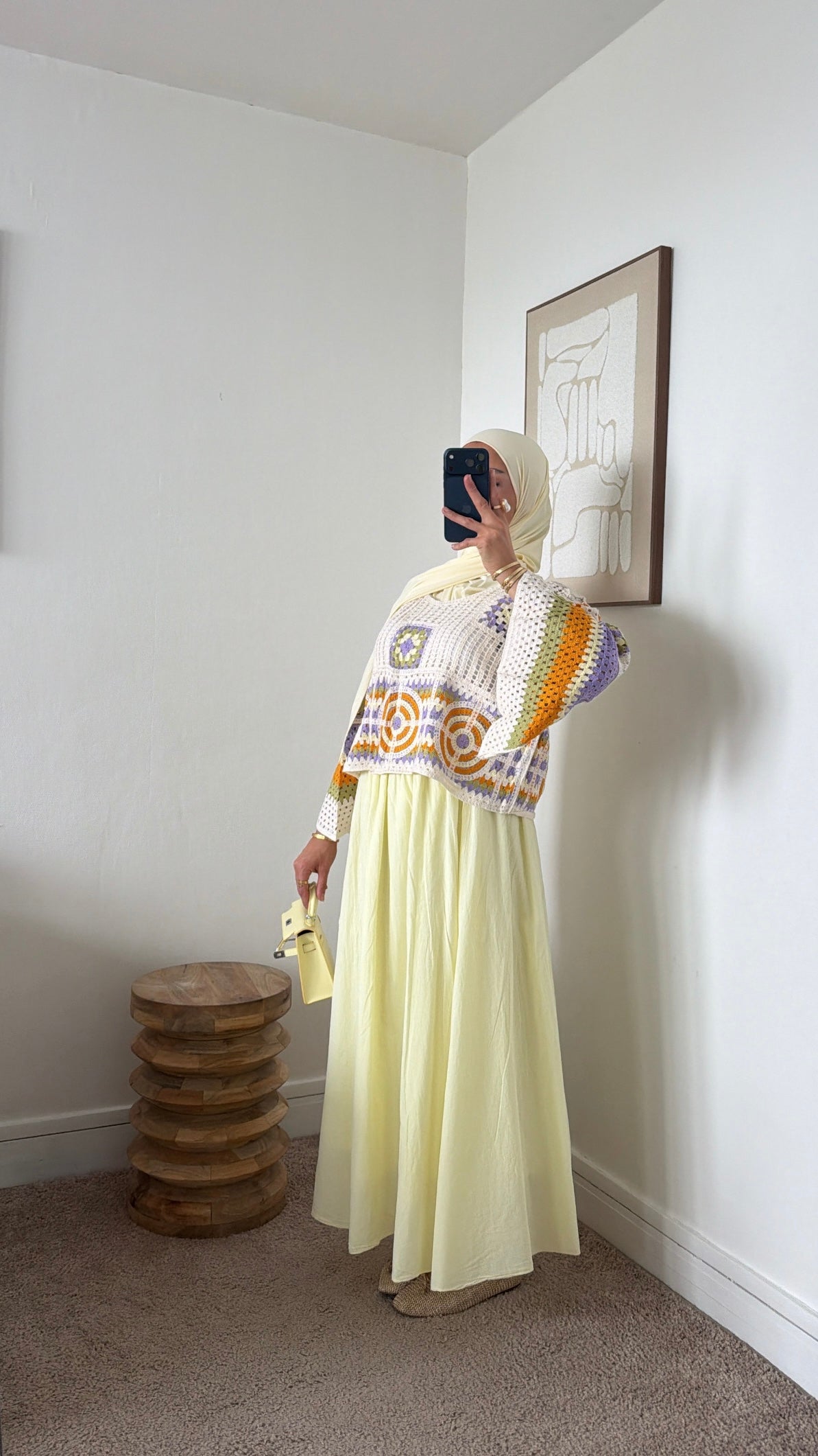 Pull en crochet manches évasée