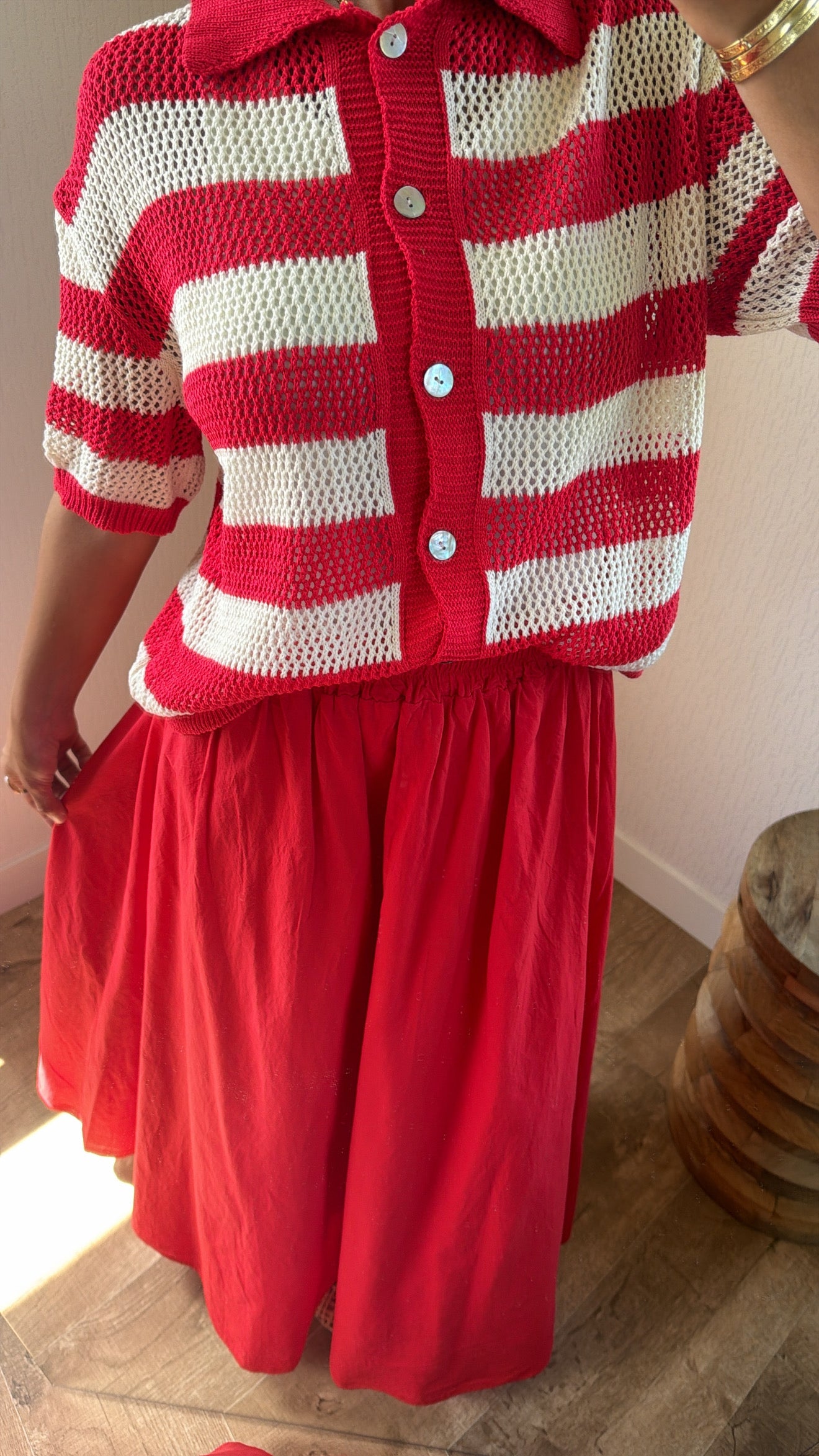 Pull à col en crochet