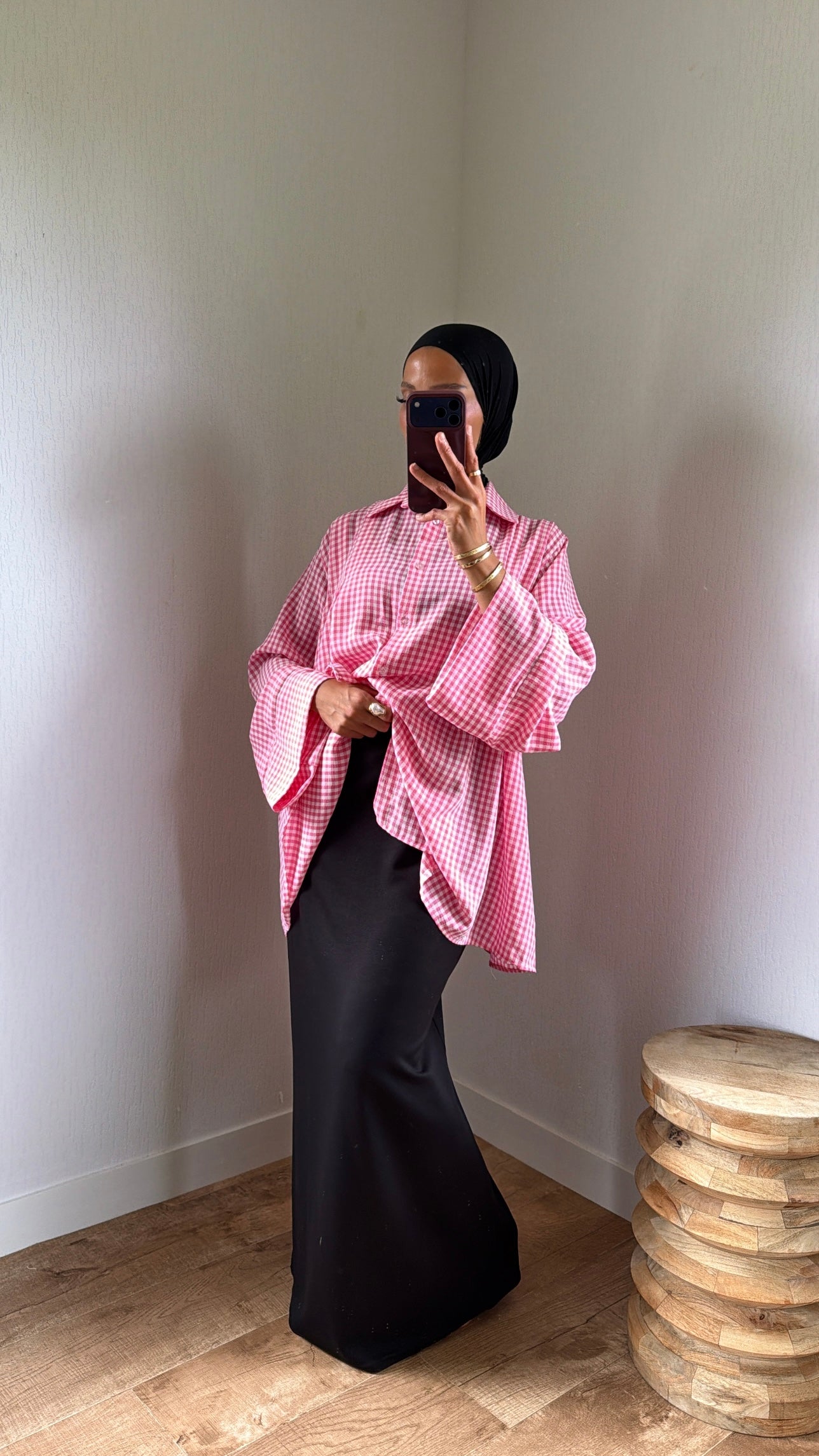 Chemise ample carreaux