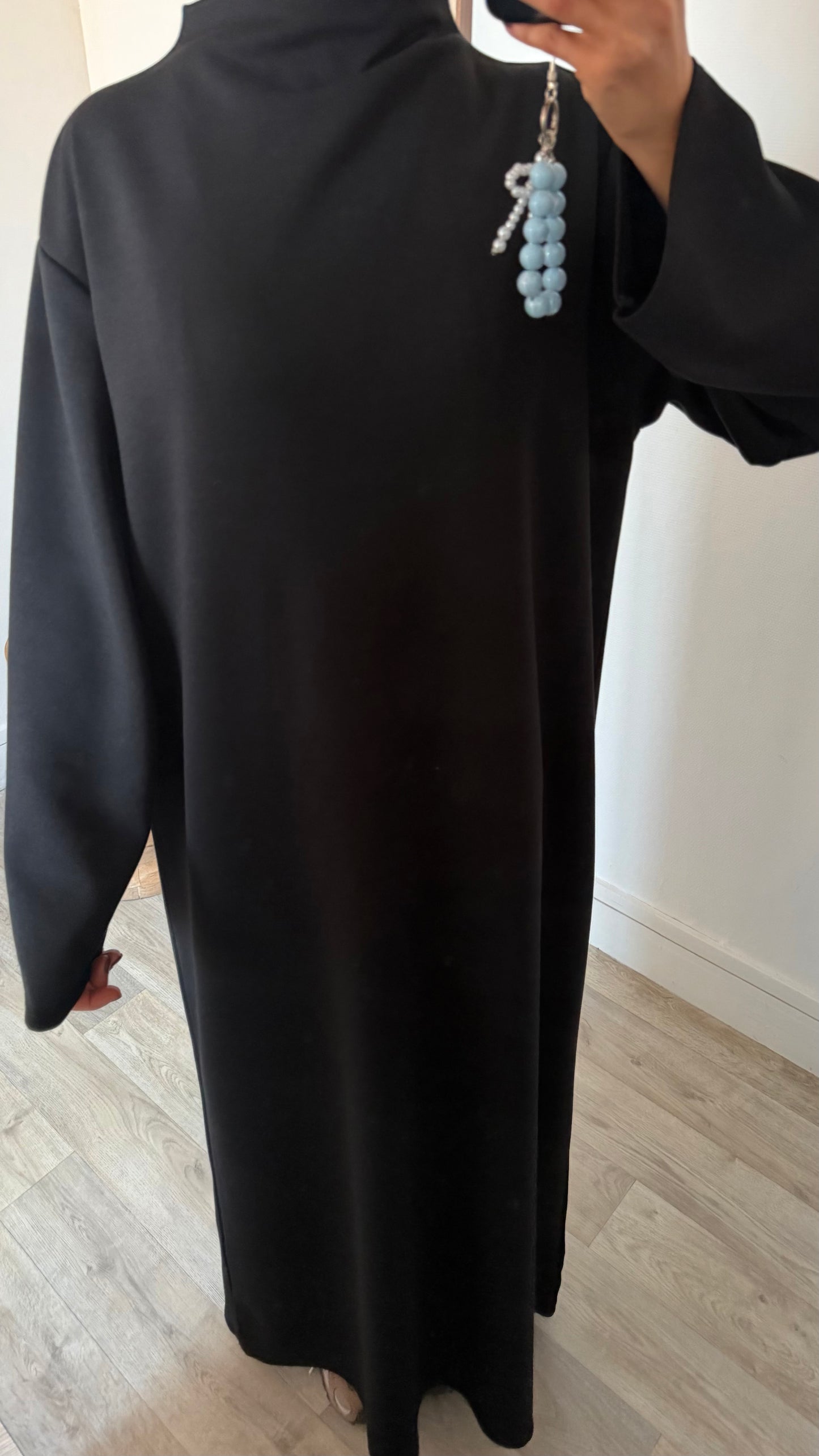 Abaya col montant