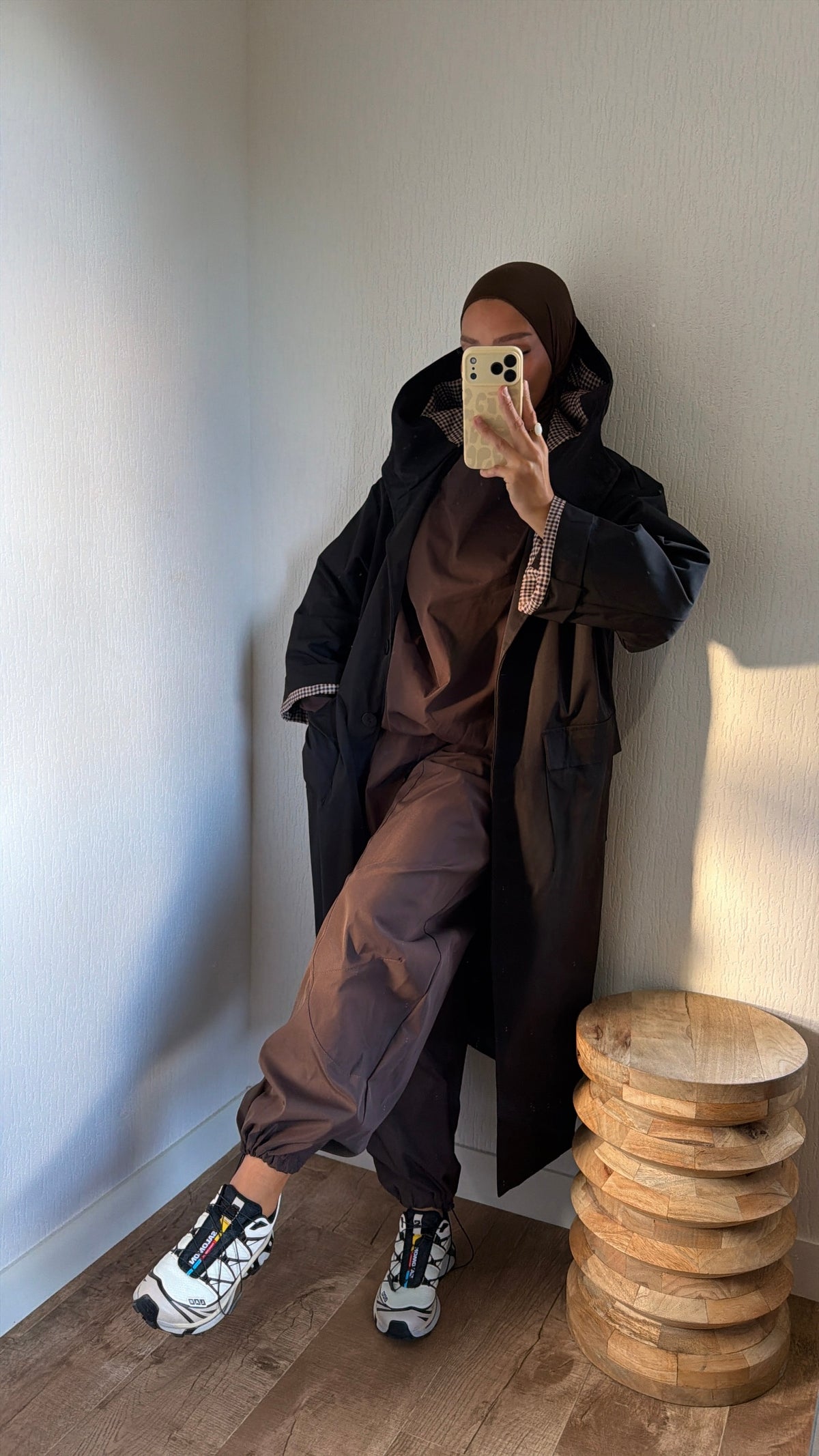 Manteau effet imper manches retroussables