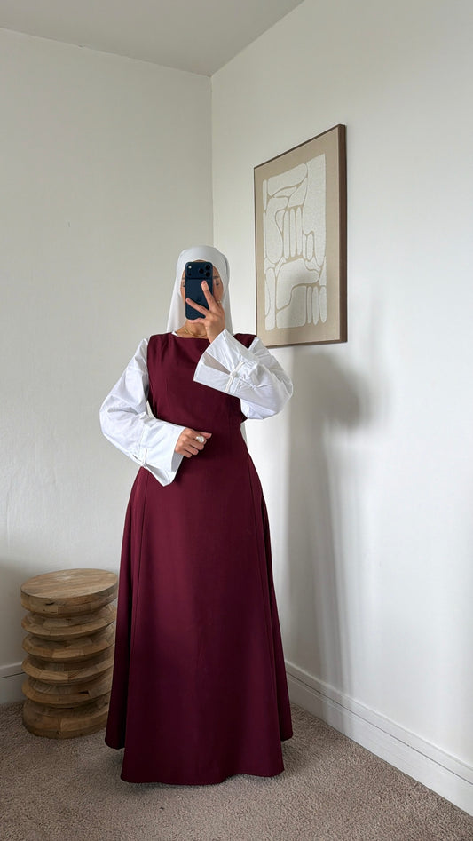 Robe ajustable + chemise détail manches